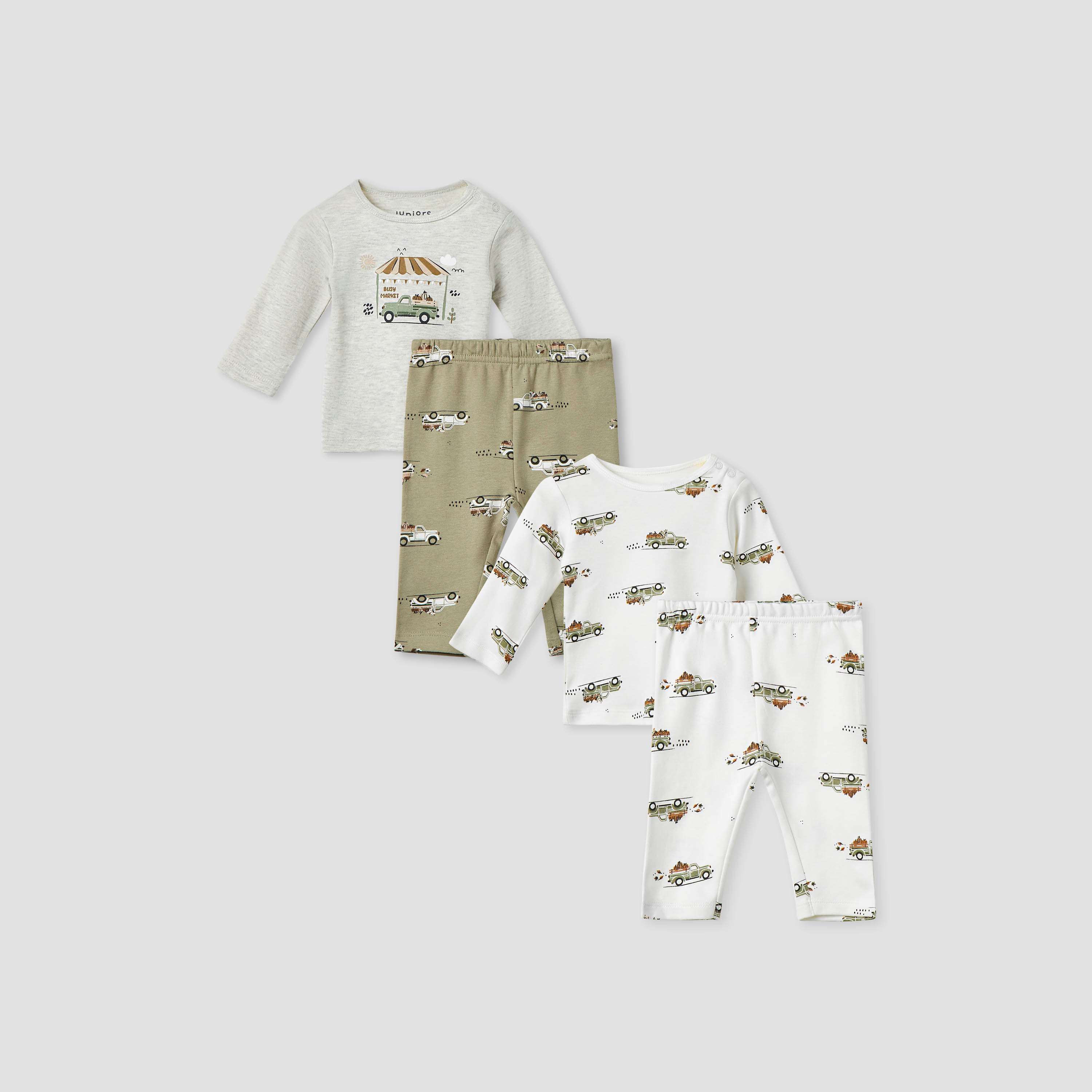 Juniors Printed T-shirt and Pyjamas - Set of 2-baby-boys-clothing-nightwear-pyjamasets-image-1