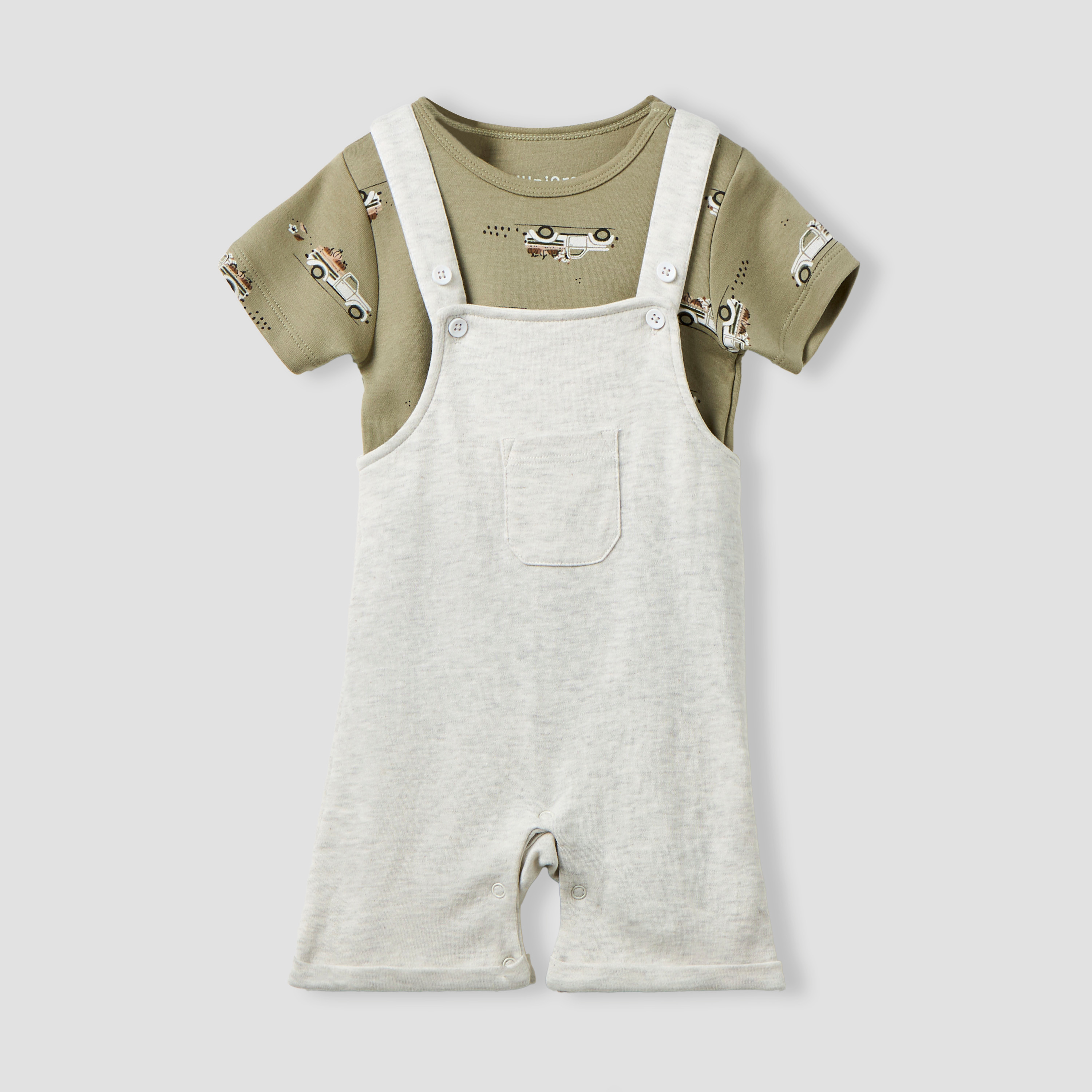 طقم دنغري وتيشيرت بطبعات من جونيورز-baby-boys-clothing-rompers-image-7