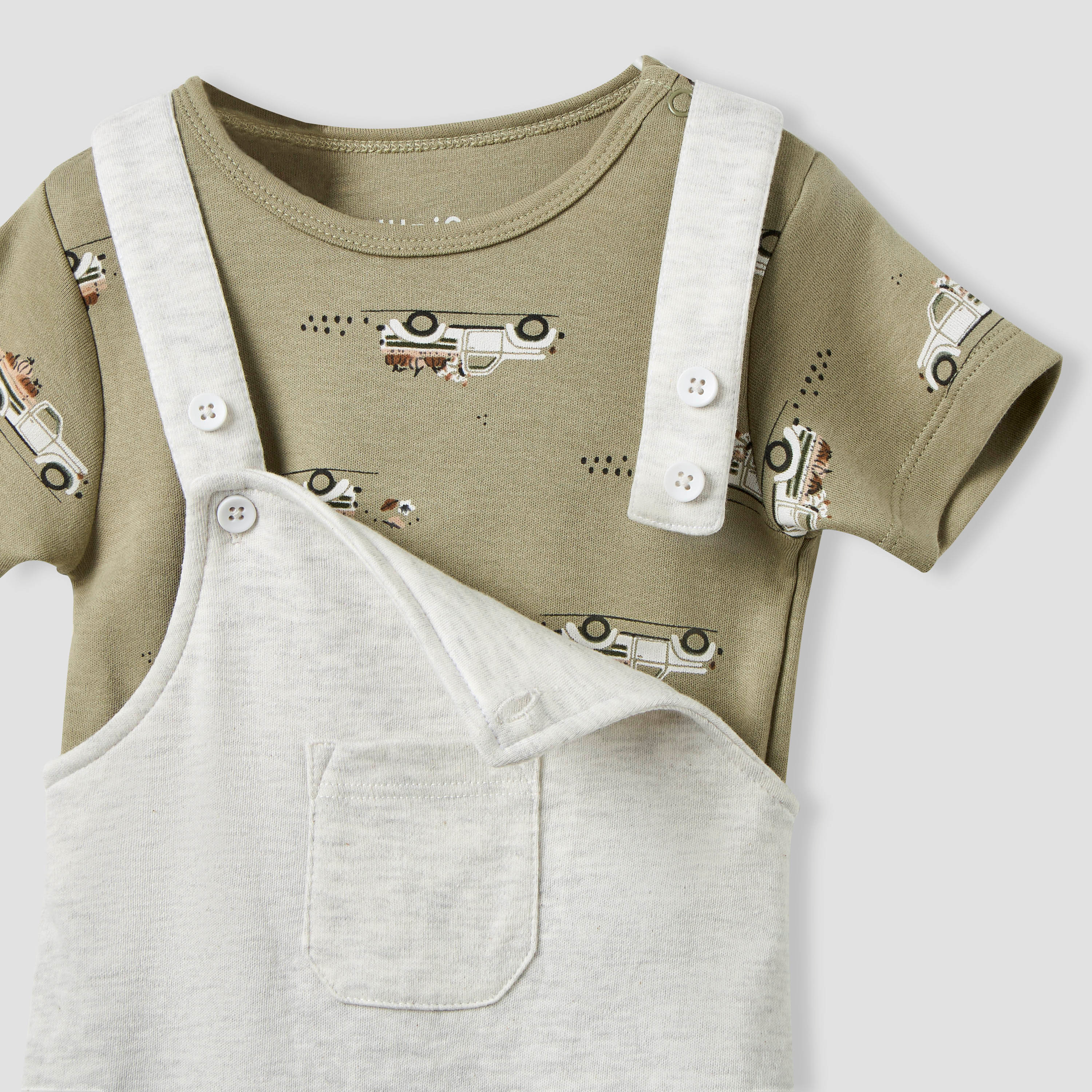 طقم دنغري وتيشيرت بطبعات من جونيورز-baby-boys-clothing-rompers-image-4