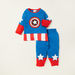 Captain America Print T-shirt and Pyjama Set-Pyjama Sets-thumbnail-0
