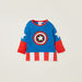 Captain America Print T-shirt and Pyjama Set-Pyjama Sets-thumbnail-1