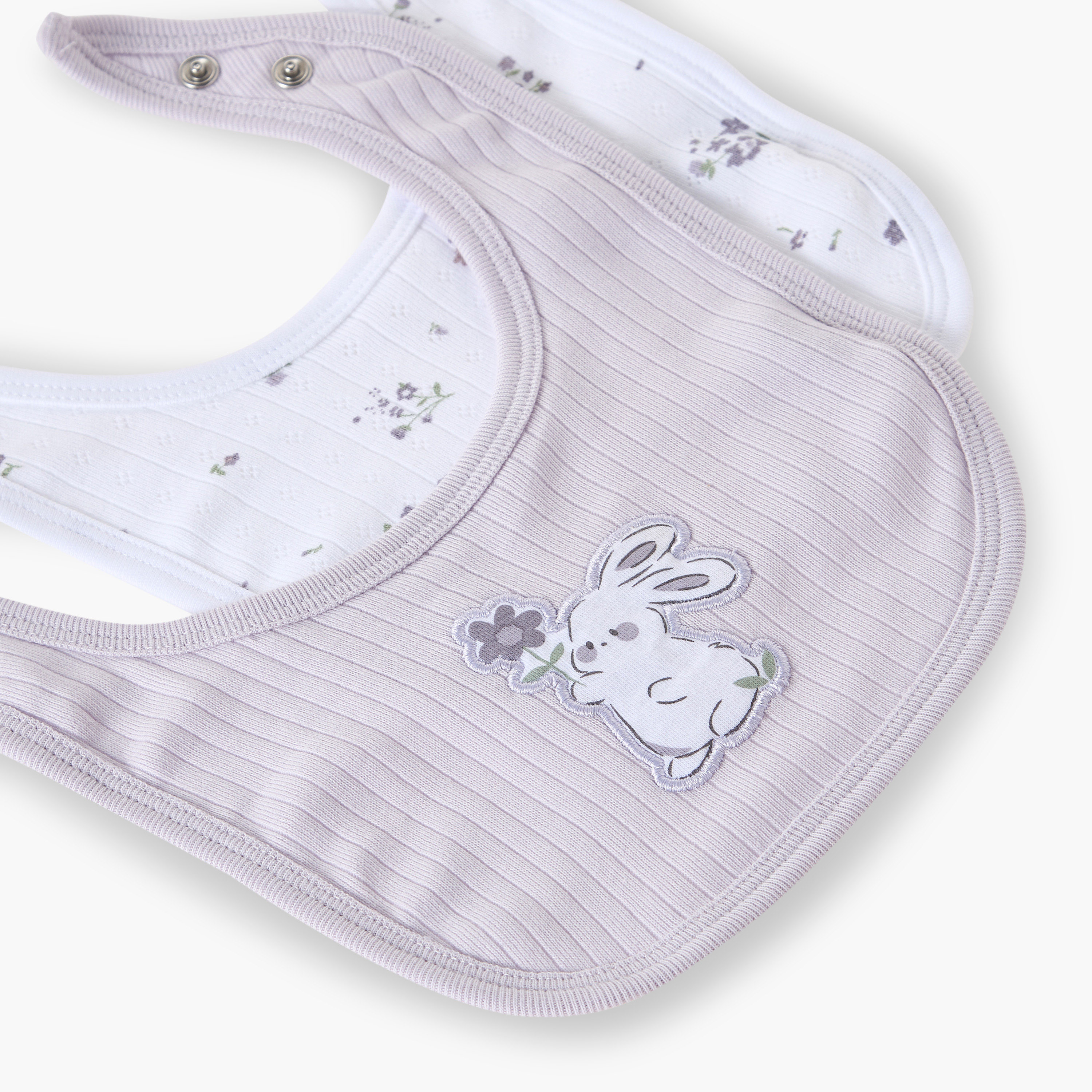 Pack of 2 Juniors Baby Bib with Snap Button Closure-baby-feeding-bibs-image-5