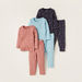 Juniors Printed T-shirt and Full Length Pyjama set - Set of 3-Multipacks-thumbnail-0