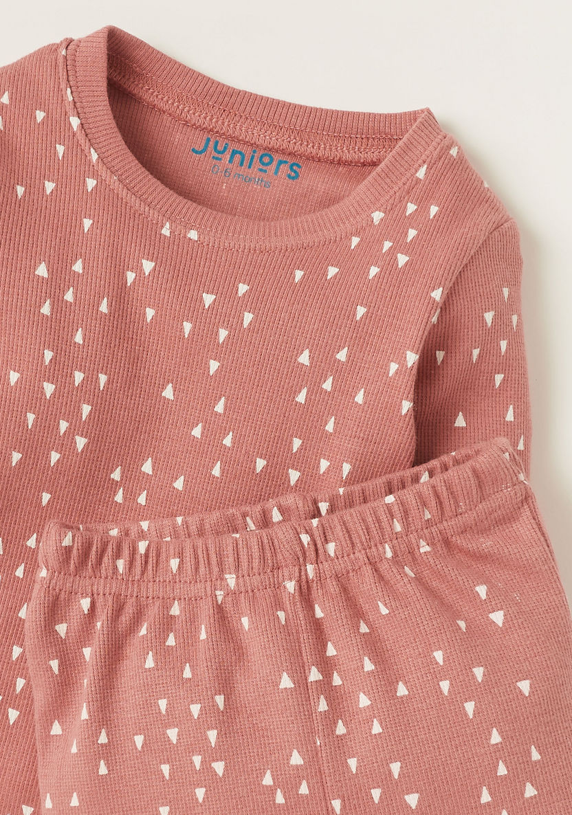Juniors Printed T-shirt and Full Length Pyjama set - Set of 3-Multipacks-image-2