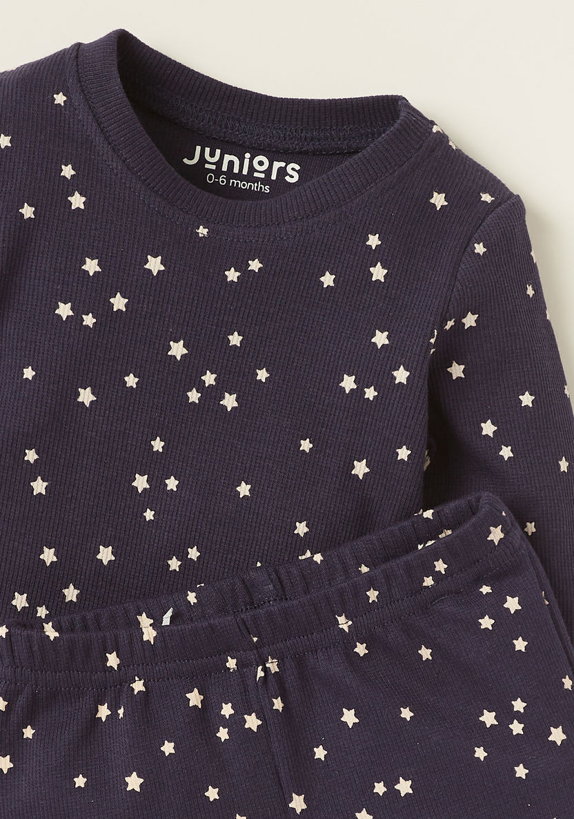 Juniors Printed T-shirt and Full Length Pyjama set - Set of 3-Multipacks-image-4