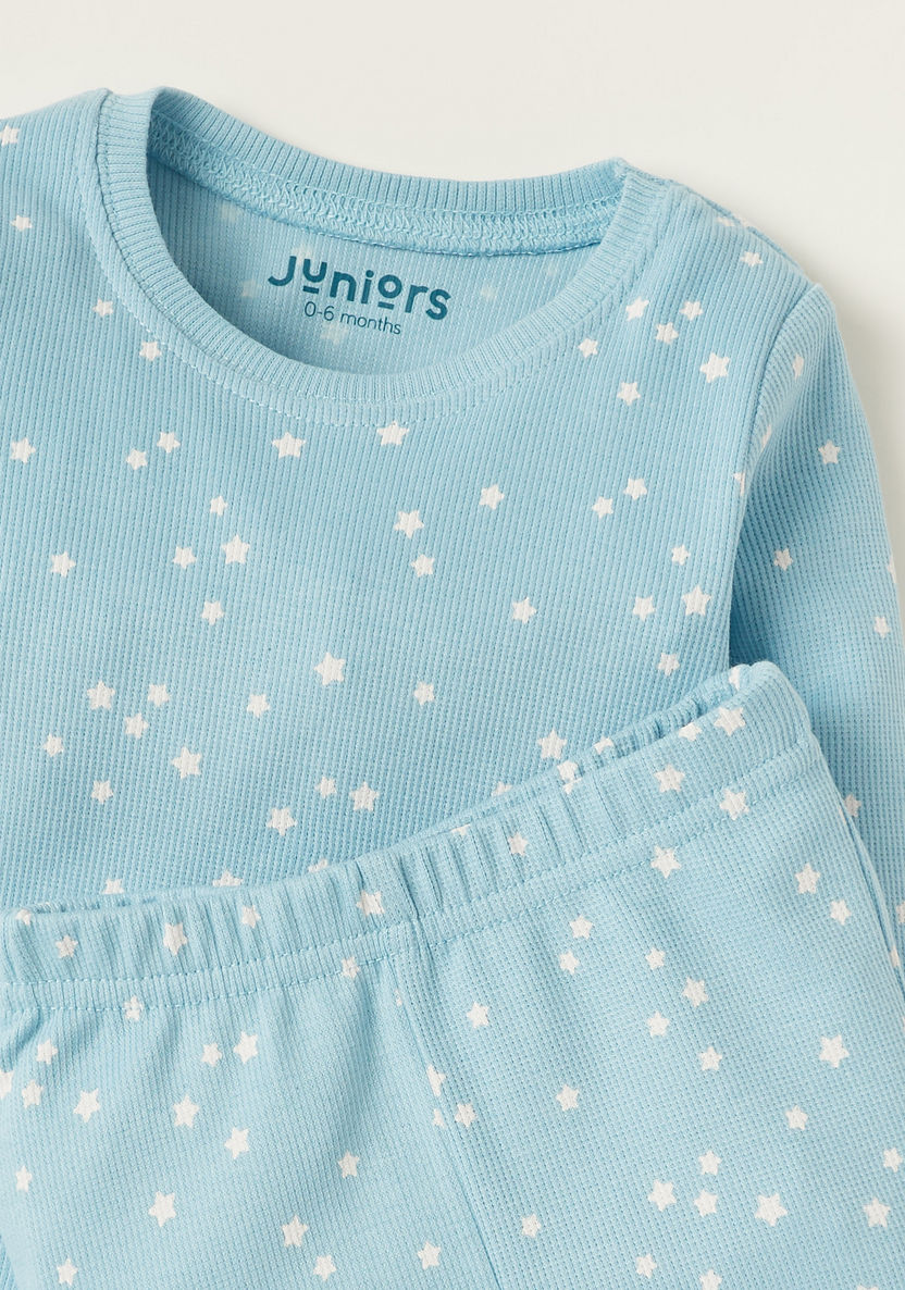 Juniors Printed T-shirt and Full Length Pyjama set - Set of 3-Multipacks-image-6