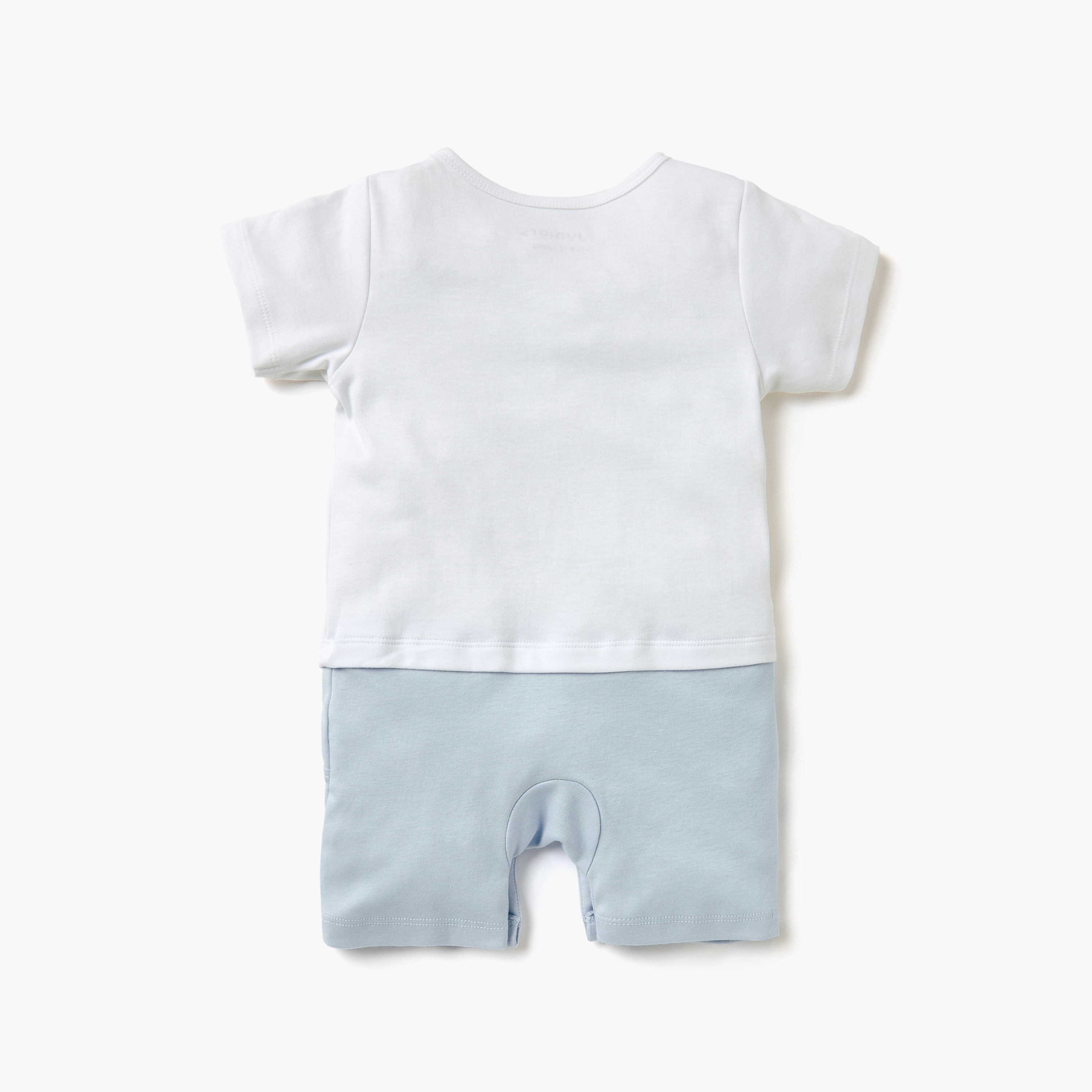 Juniors Printed Romper with Short Sleeves-baby-boys-clothing-rompers-image-2