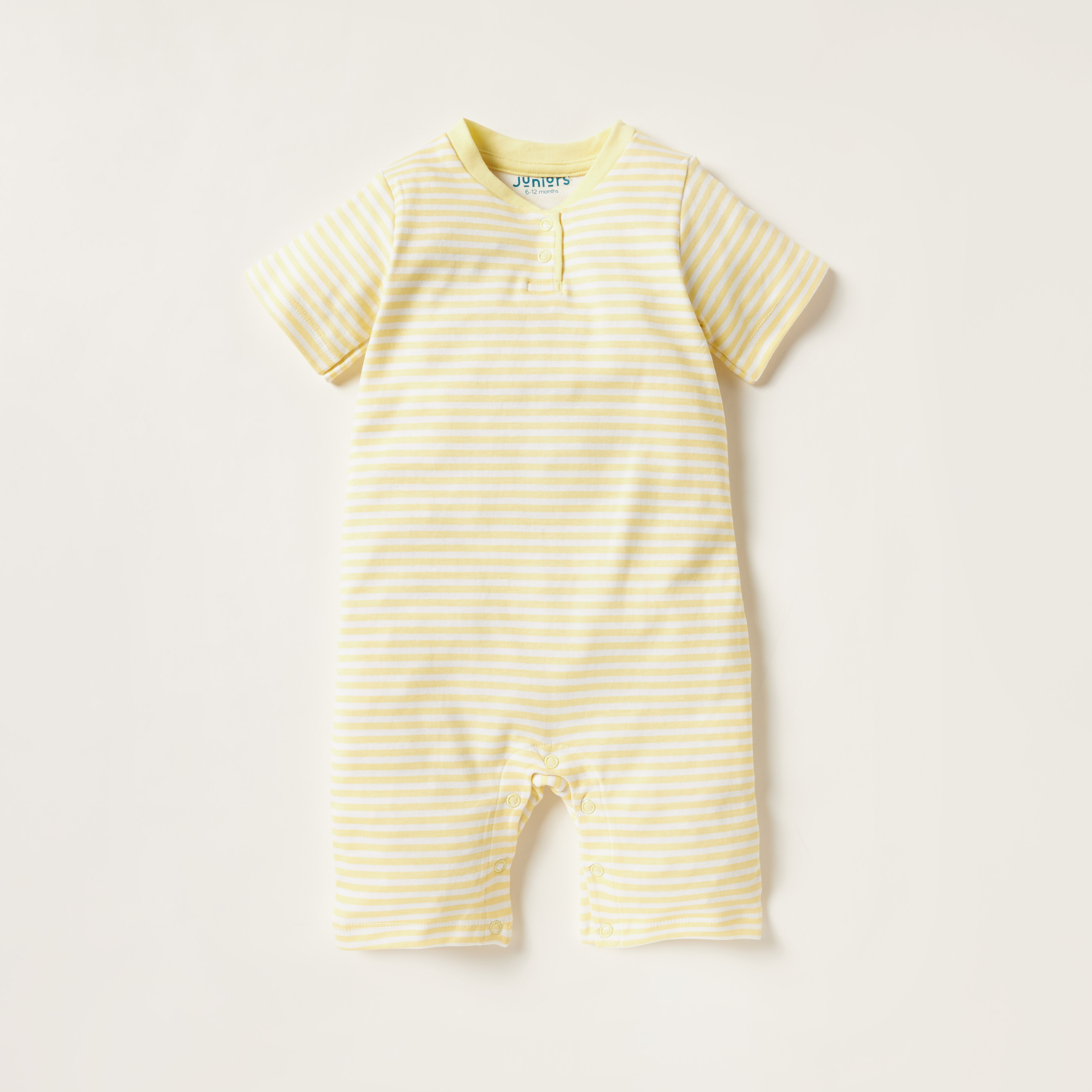 أفرول بياقة مستديرة وأكمام قصيرة وطبعات من جونيورز - طقم من 3 قطع-baby-girls-clothing-rompers-image-3