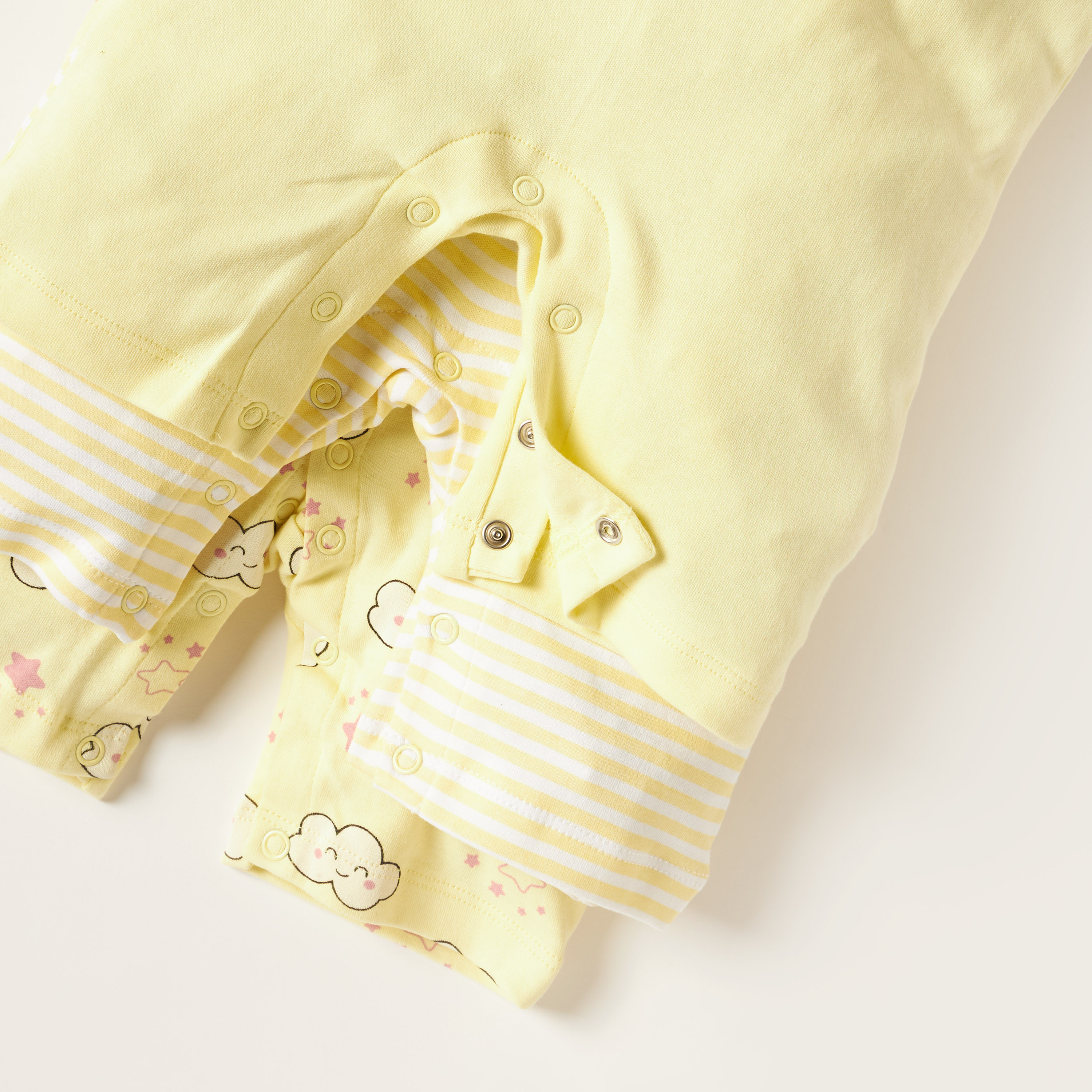 أفرول بياقة مستديرة وأكمام قصيرة وطبعات من جونيورز - طقم من 3 قطع-baby-girls-clothing-rompers-image-6