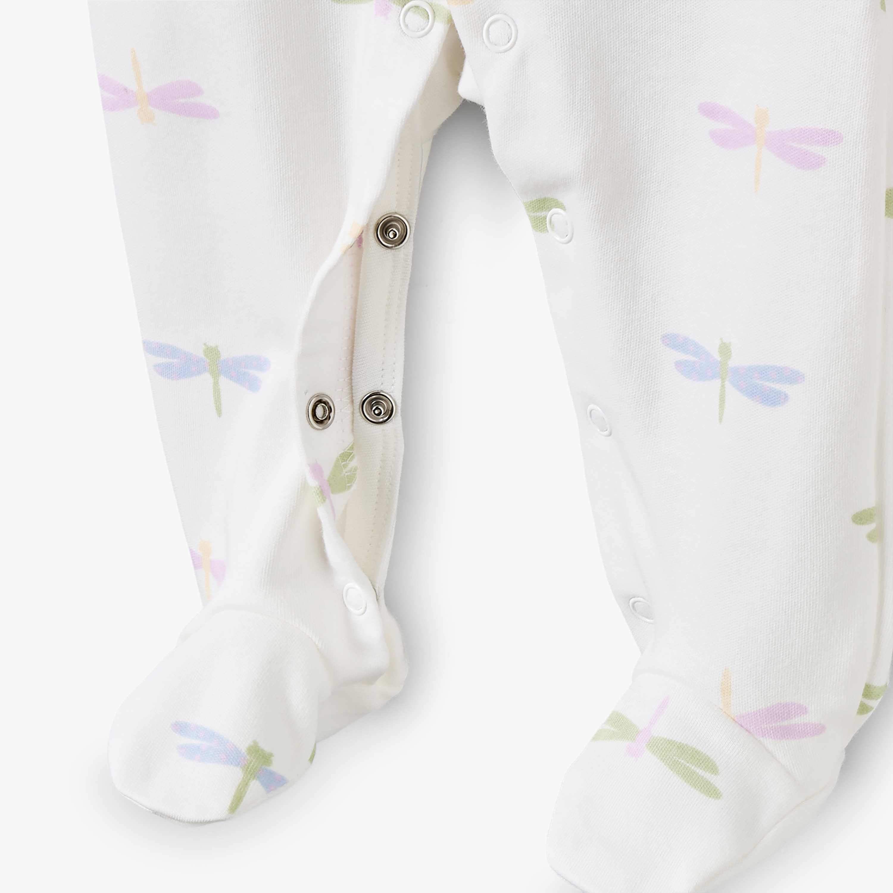 Juniors Cotton Crew Neck Long Sleeves Sleepsuit with Dragonfly Print-baby-girls-clothing-nightwear-sleepsuits-image-4