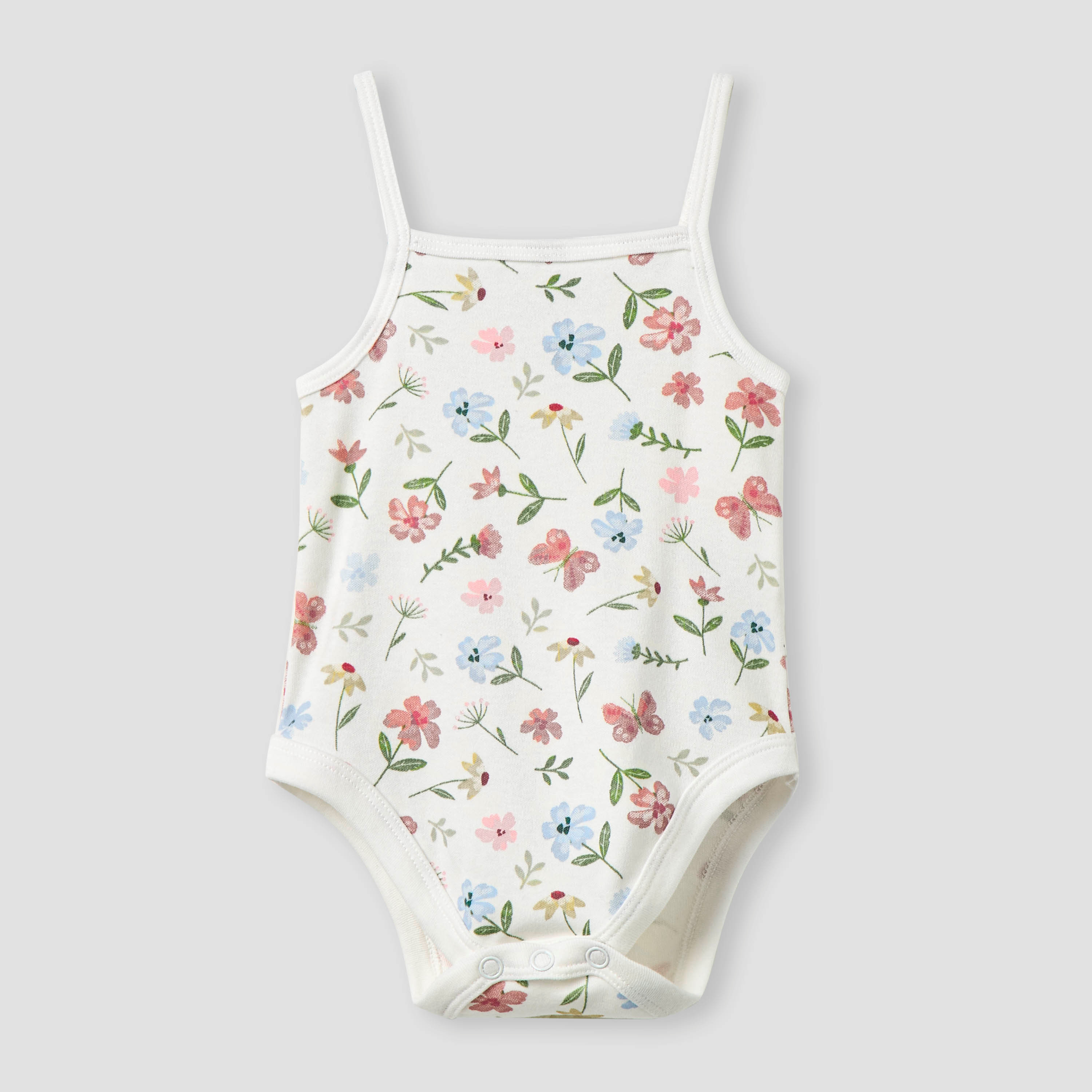 Juniors Floral Print Sleeveless Bodysuit - Set of 3-baby-girls-clothing-multipacks-image-3