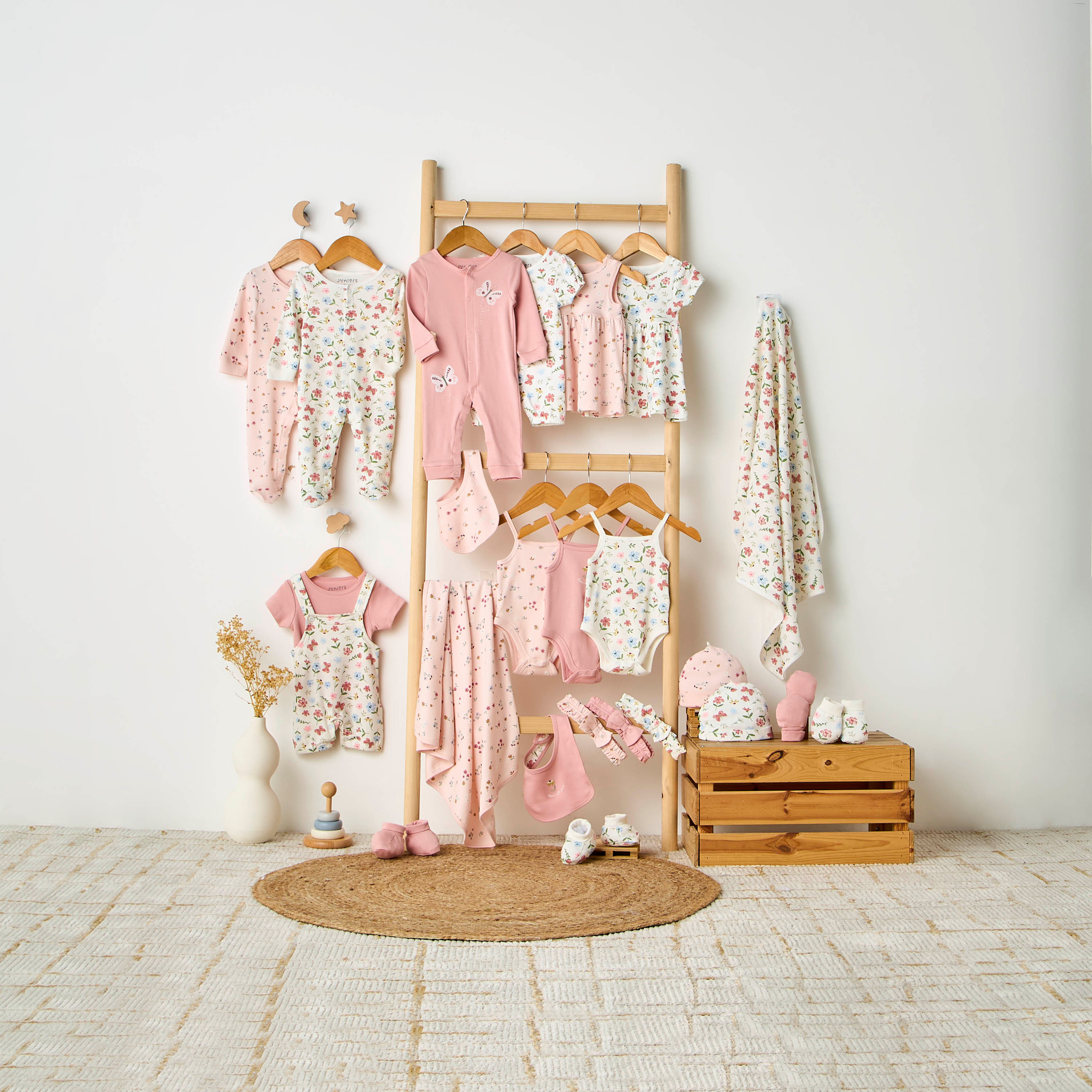 Juniors Floral Print Sleeveless Bodysuit - Set of 3-baby-girls-clothing-multipacks-image-8