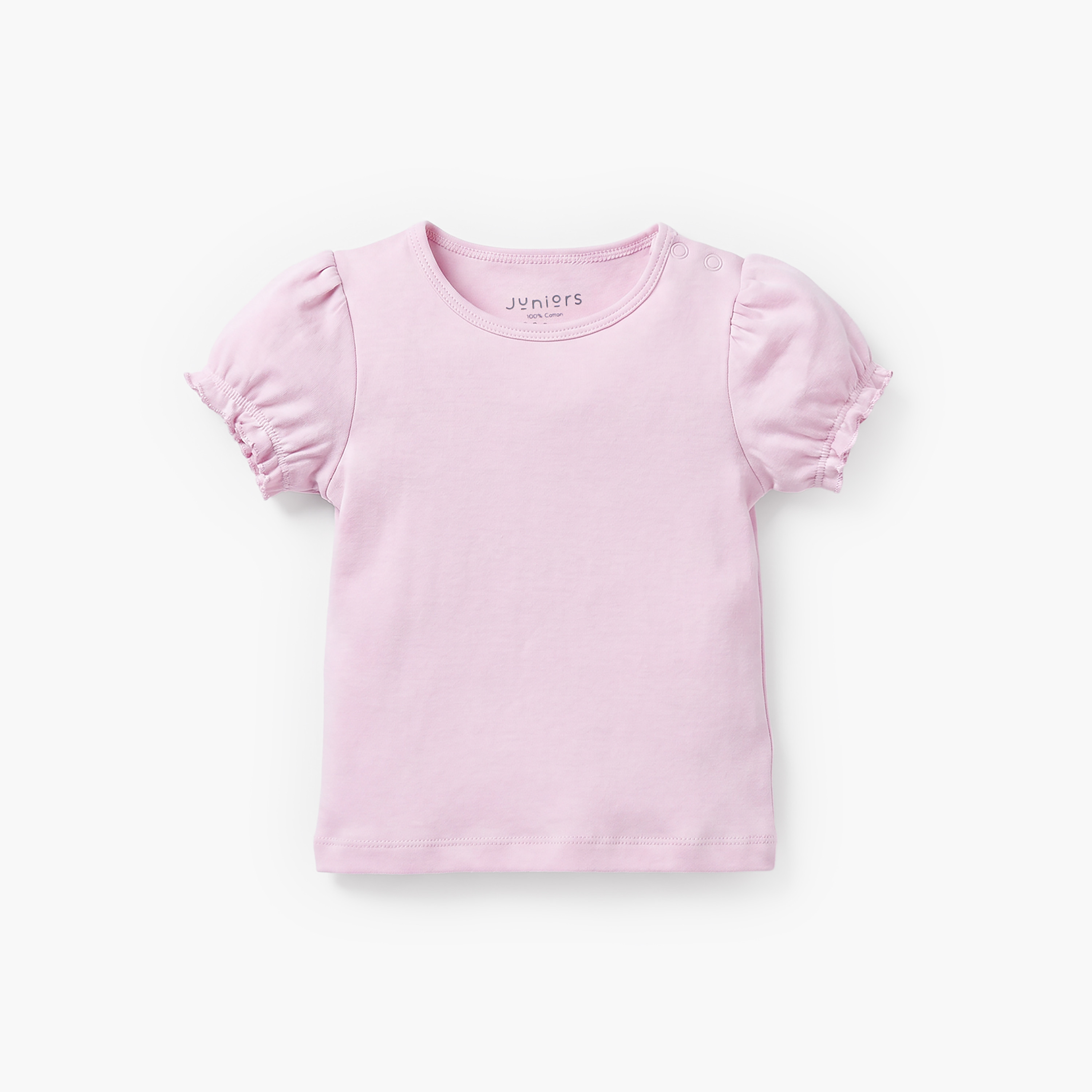 Juniors Crew Neck Short Sleeves T-shirt and Dungaree Set with Floral Embroidery-baby-girls-clothing-setsandcoords-image-4