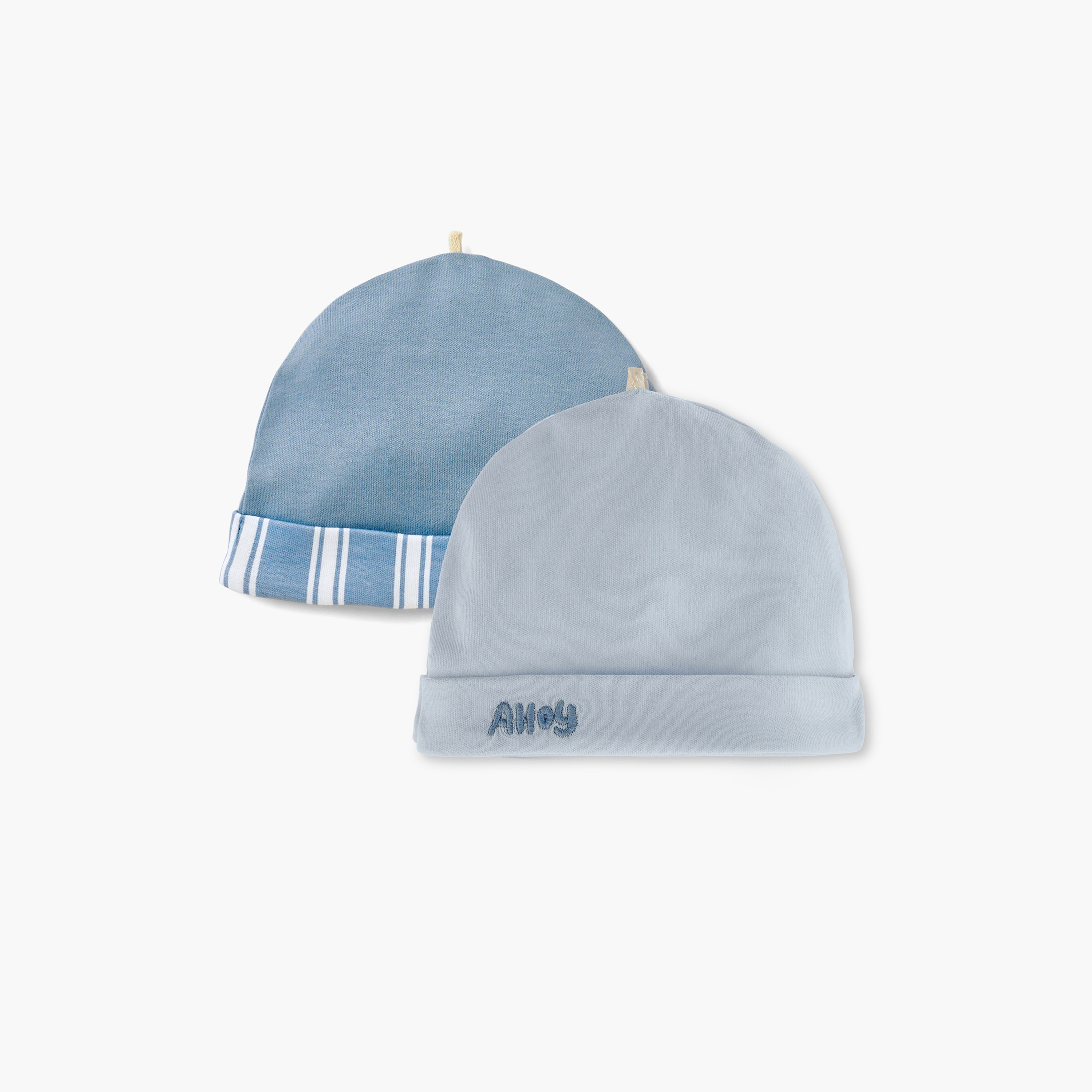 Juniors Solid Beanie - Set of 2-baby-boys-accessories-caps-image-1