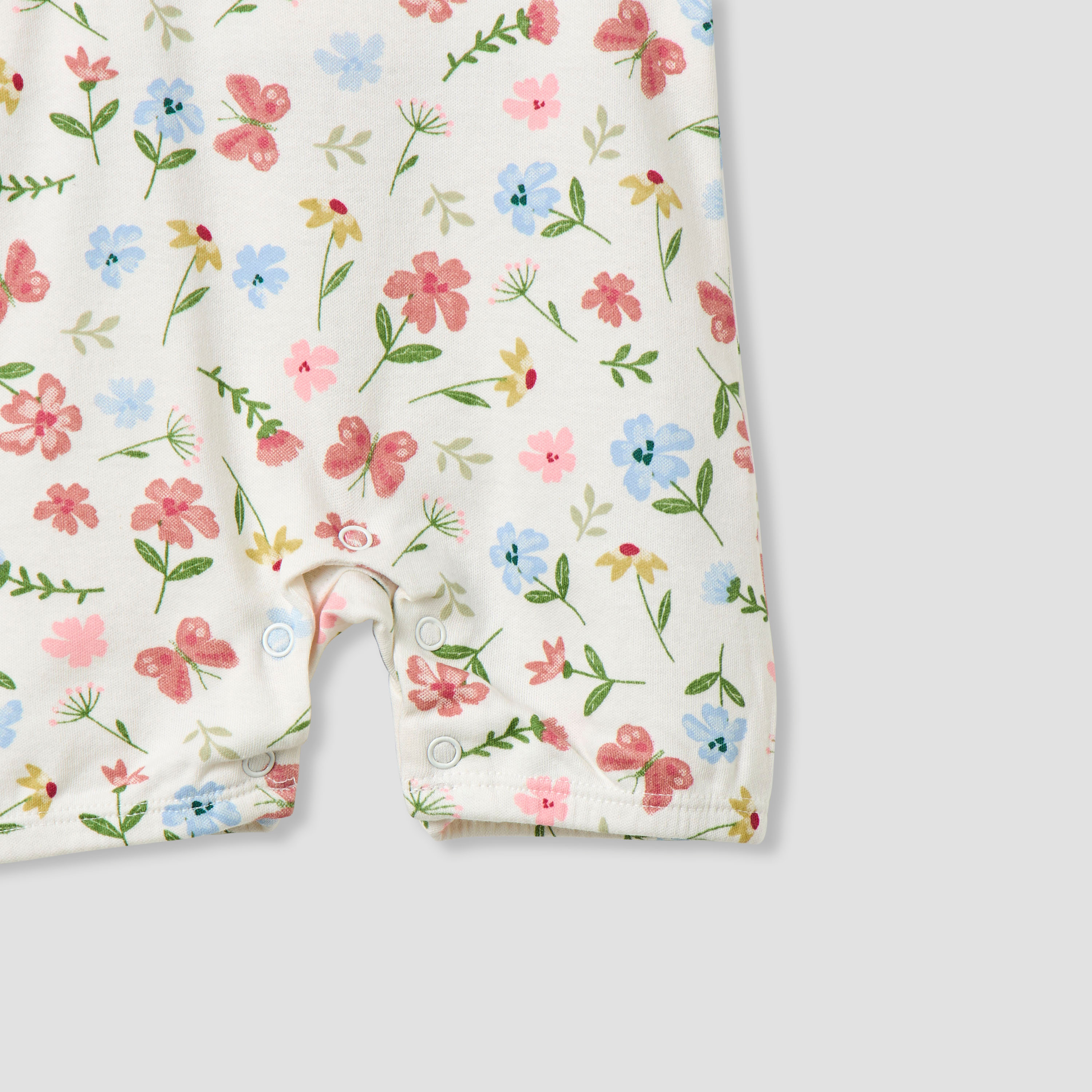 Juniors Floral Print Dungaree and T-shirt Set-baby-girls-clothing-rompers-image-7