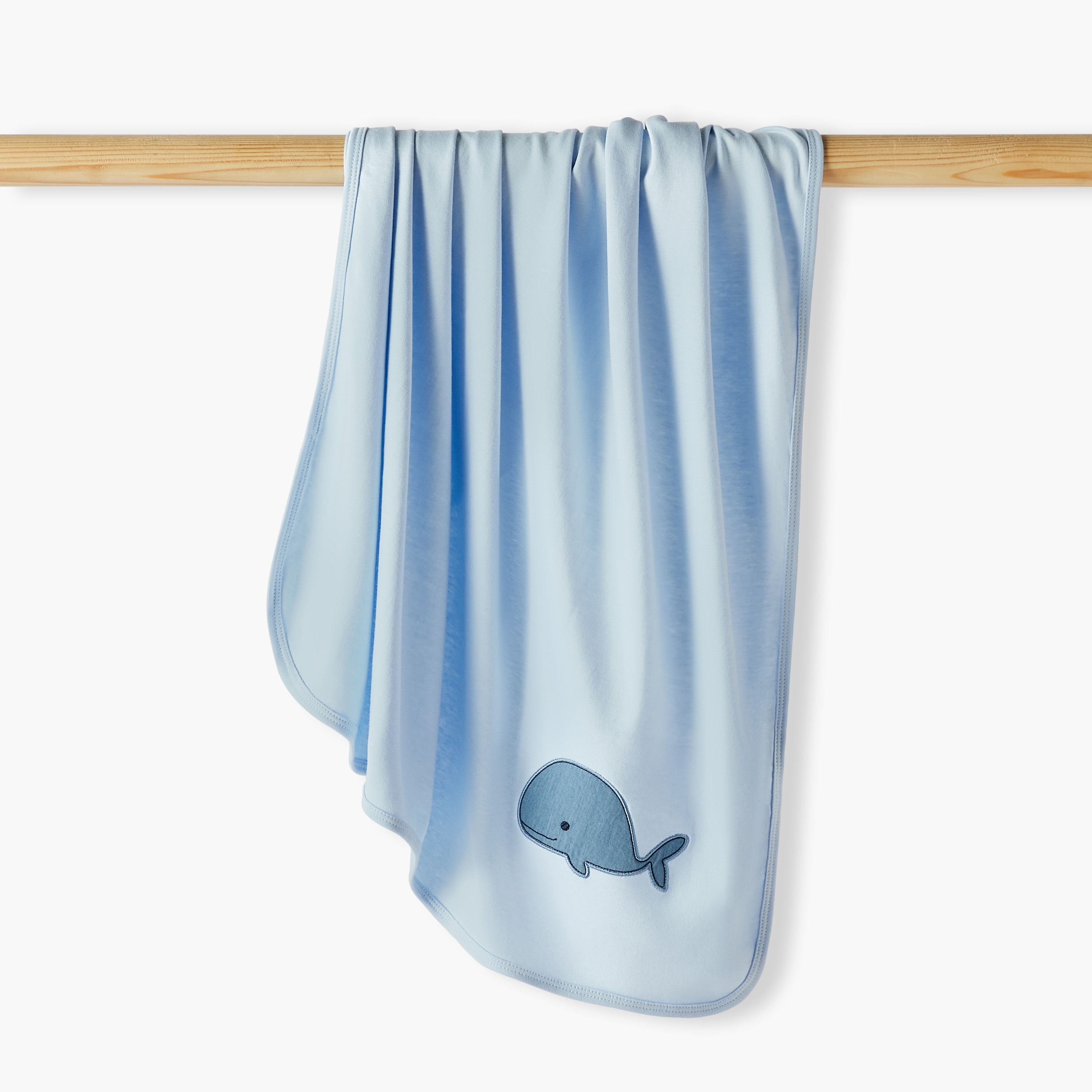 Juniors Whale Embroidered Receiving Blanket-baby-nursery-blanketsandswaddles-receivingblankets-image-1