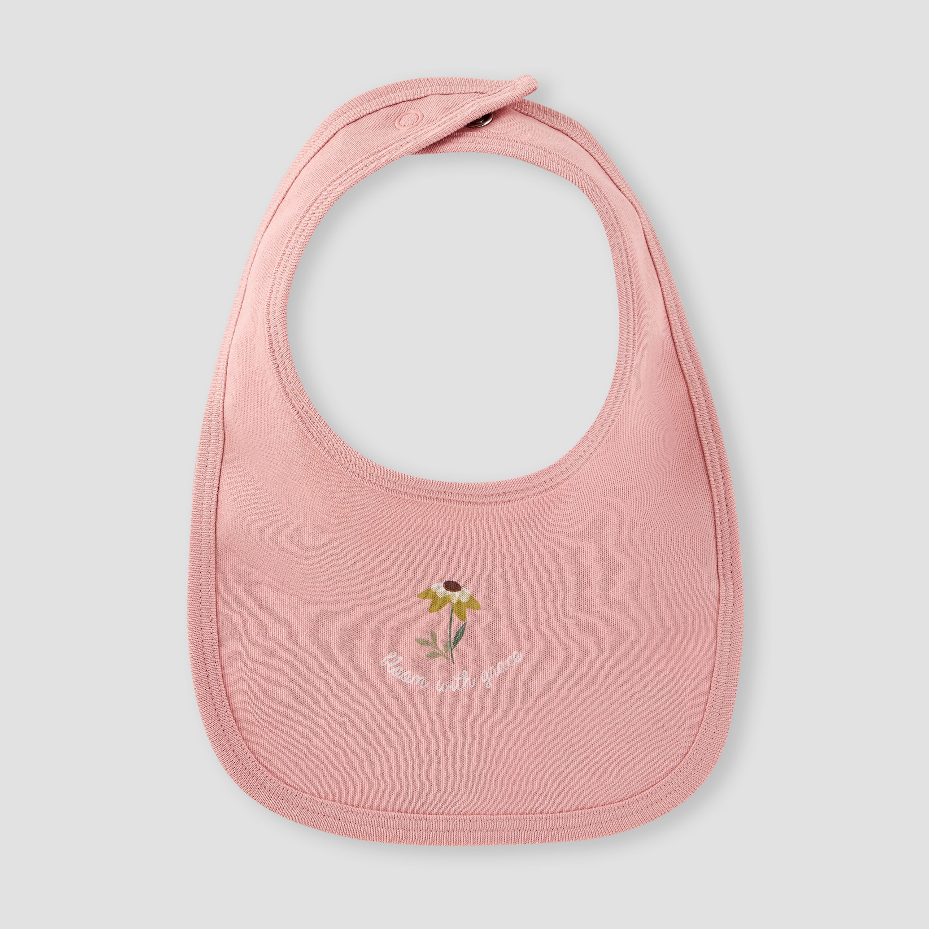 Juniors Floral Print Bib with Button Closure - Set of 2-baby-feeding-bibs-image-3