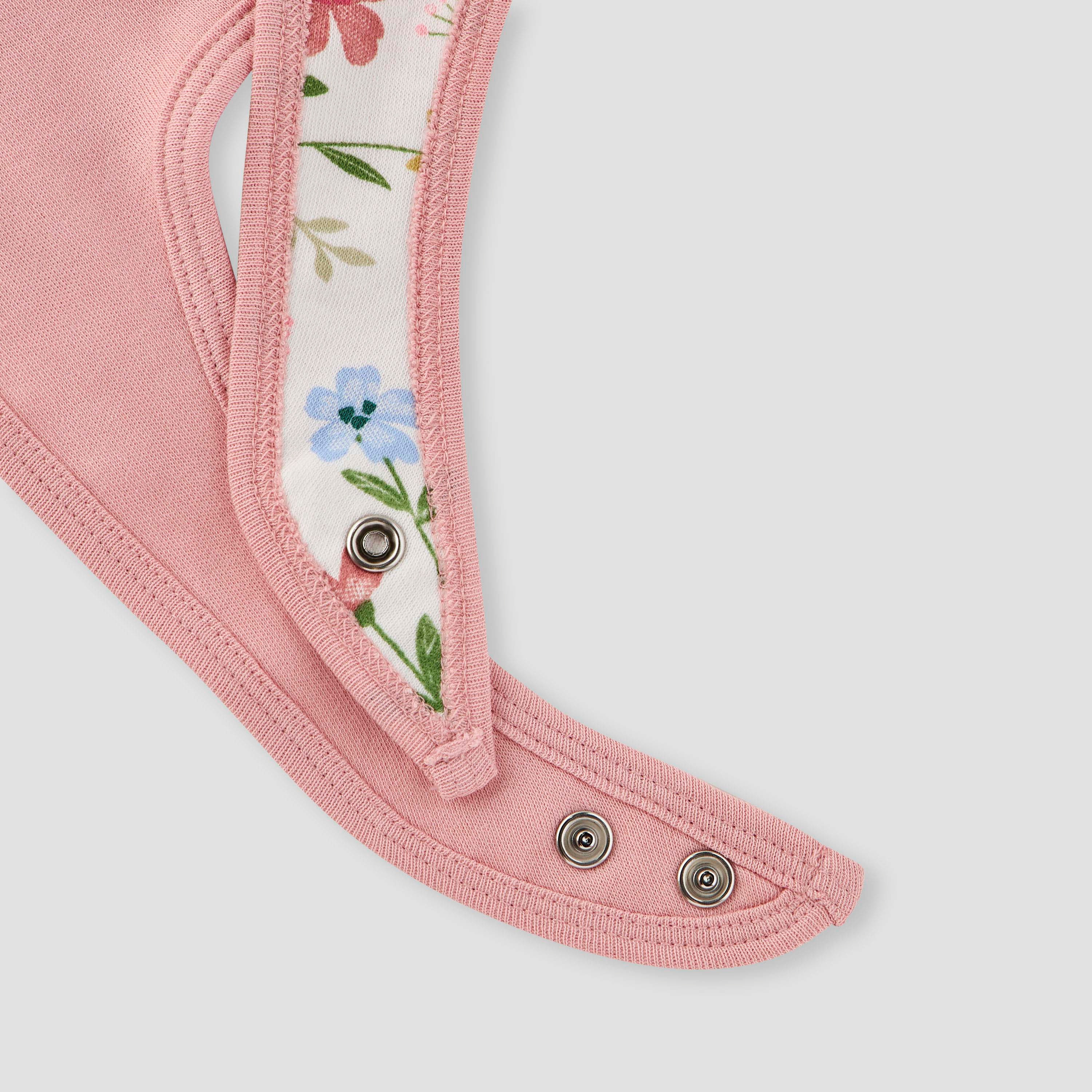 Juniors Floral Print Bib with Button Closure - Set of 2-baby-feeding-bibs-image-6