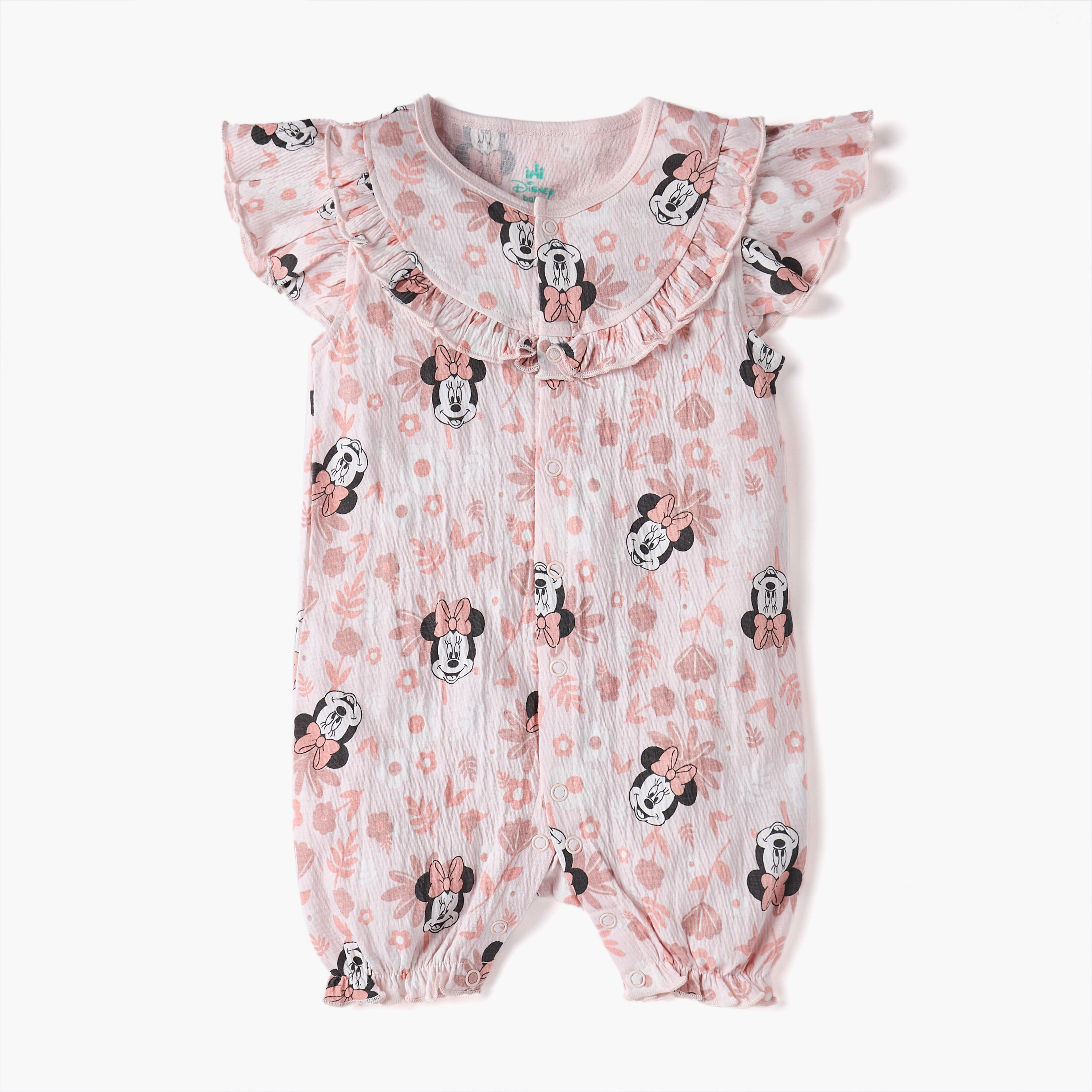 Disney All-Over Minnie Mouse Print Sleeveless Romper-baby-girls-clothing-rompers-image-1