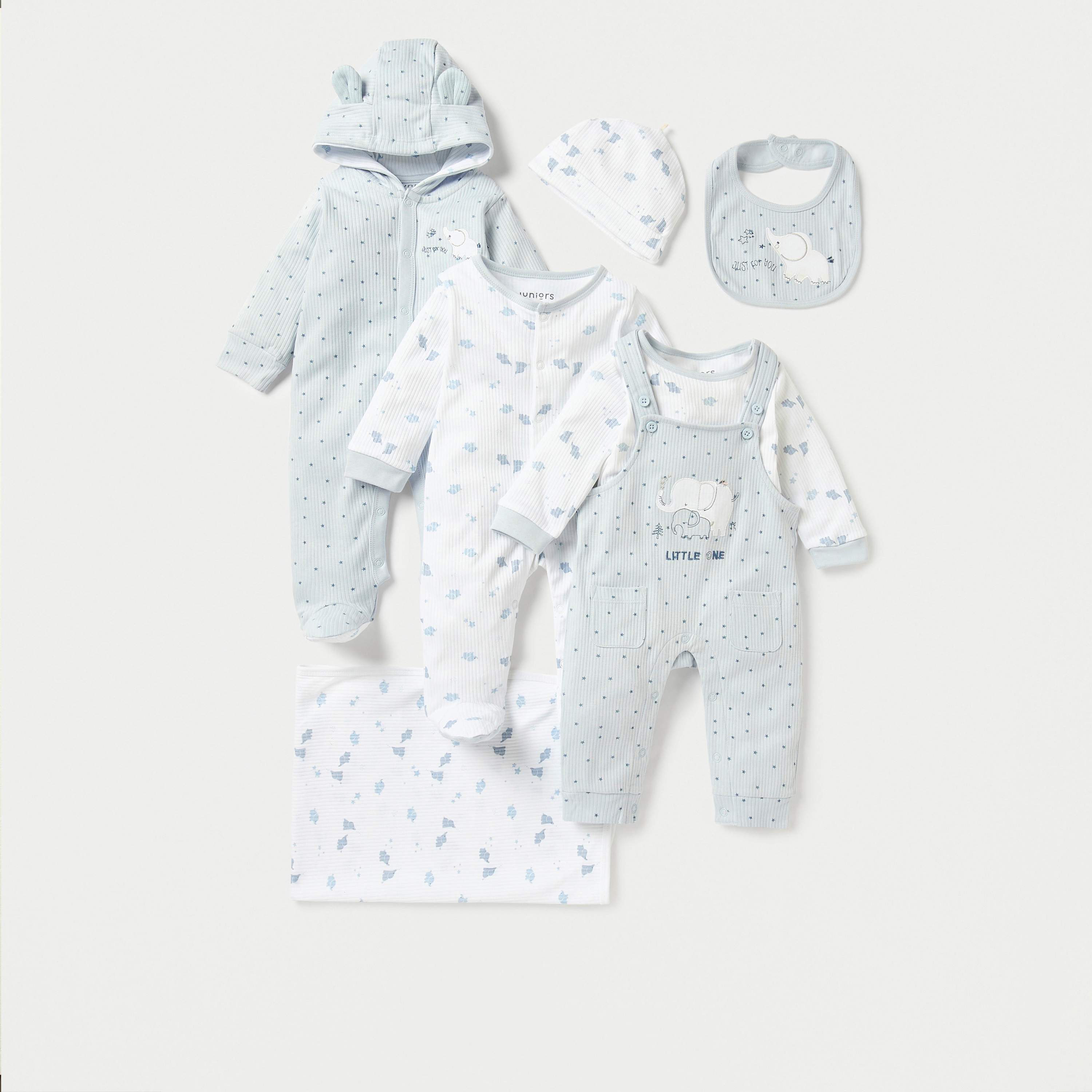 Juniors Elephant Embroidered Bib with Snap Button Closure-baby-feeding-bibs-image-5