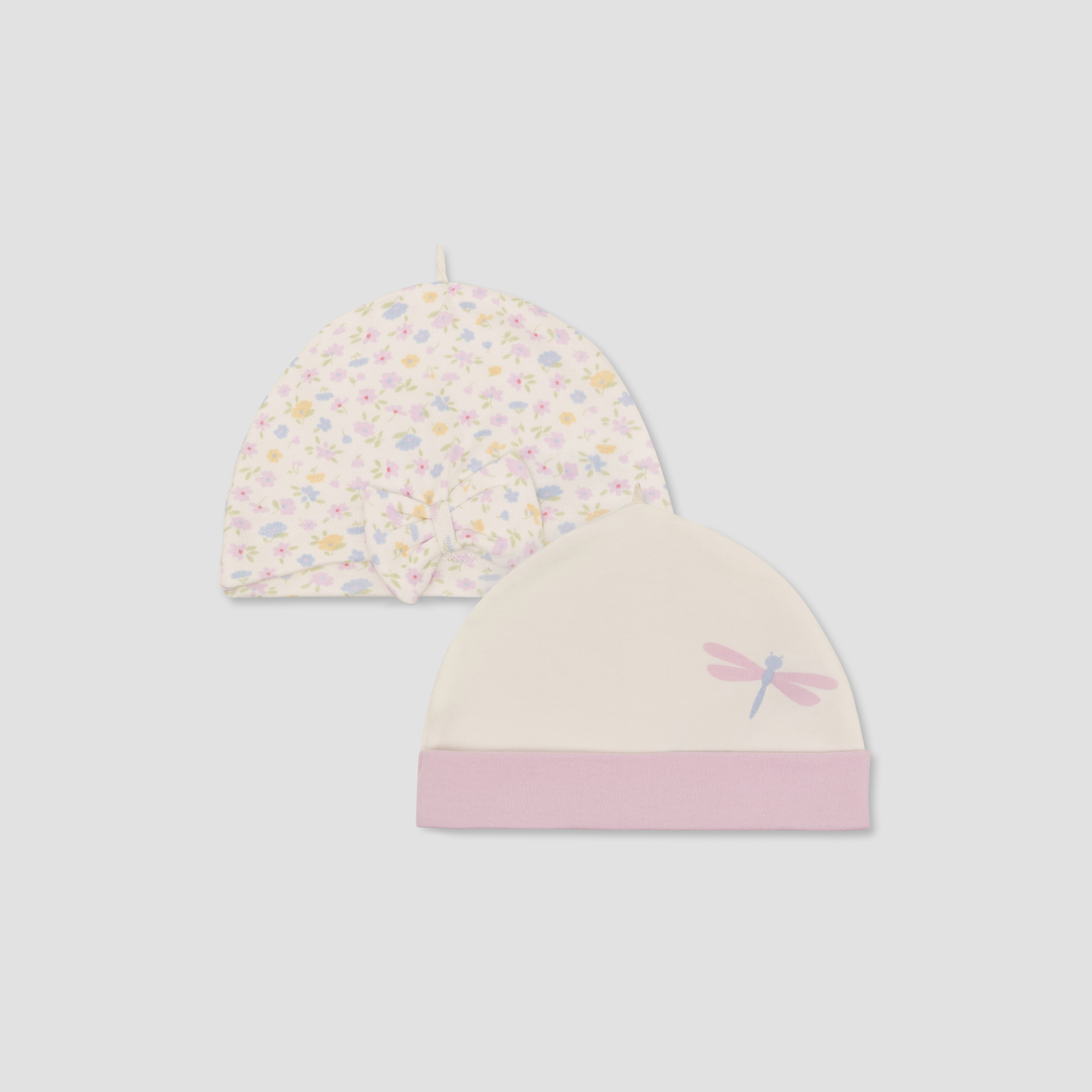 كابات بطبعات أزهار من جونيورز - عبوة من قطعتين-baby-girls-accessories-caps-image-1