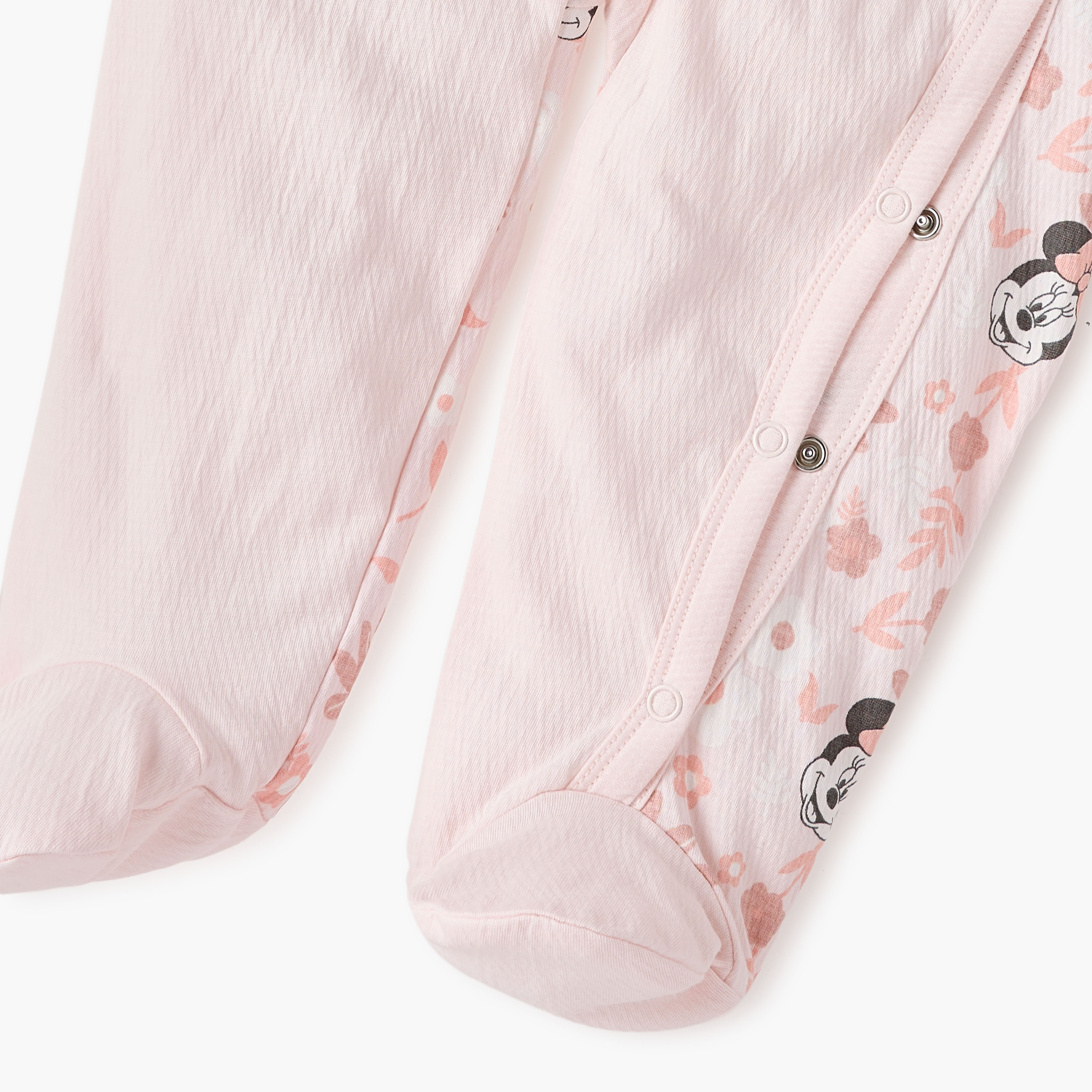 Disney Minnie Mouse Print Closed Feet Sleepsuit with Long Sleeves-baby-girls-clothing-nightwear-sleepsuits-image-4