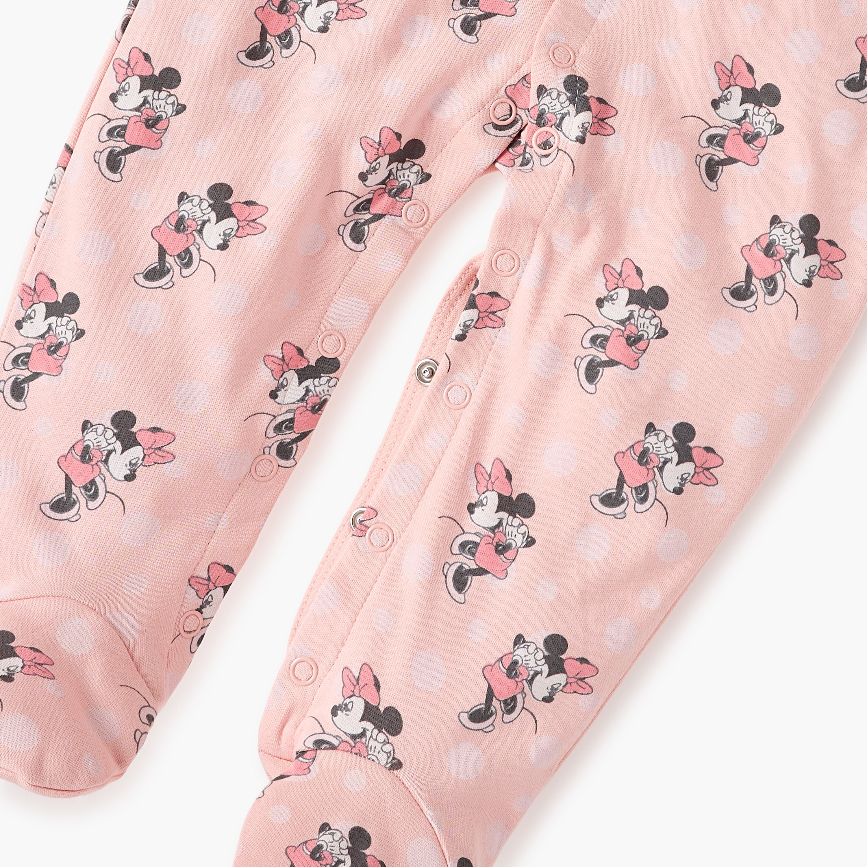 Disney All-Over Minnie Mouse Print Closed Feet Sleepsuit with Long Sleeves-baby-girls-clothing-nightwear-sleepsuits-image-4