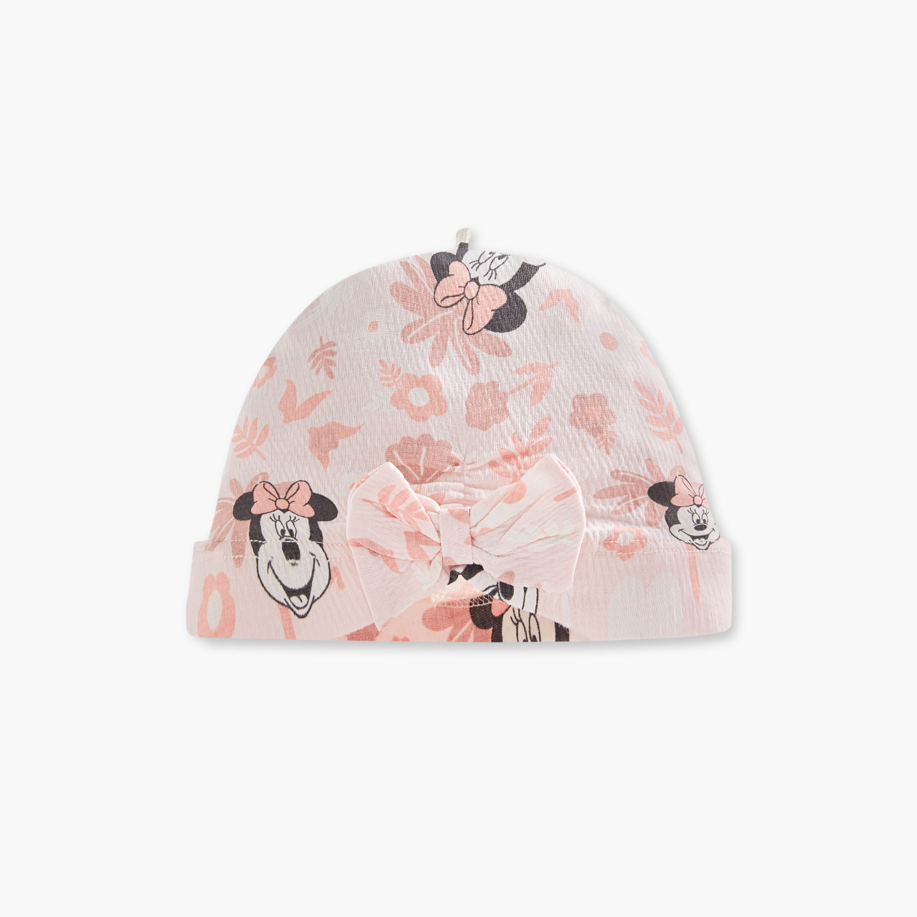 Disney Minnie Mouse Print Cap with Bow Accent-baby-girls-accessories-caps-image-2