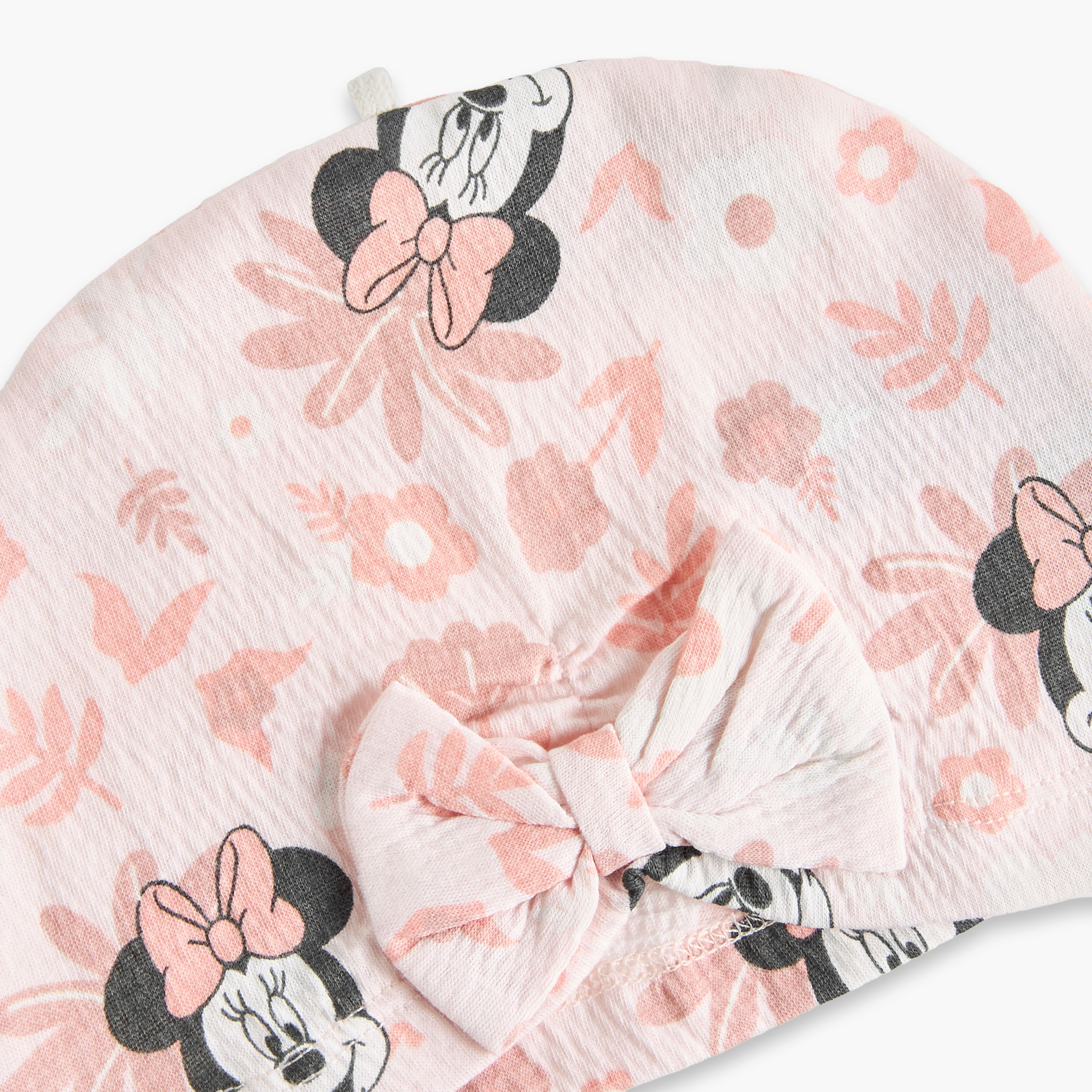 Disney Minnie Mouse Print Cap with Bow Accent-baby-girls-accessories-caps-image-4