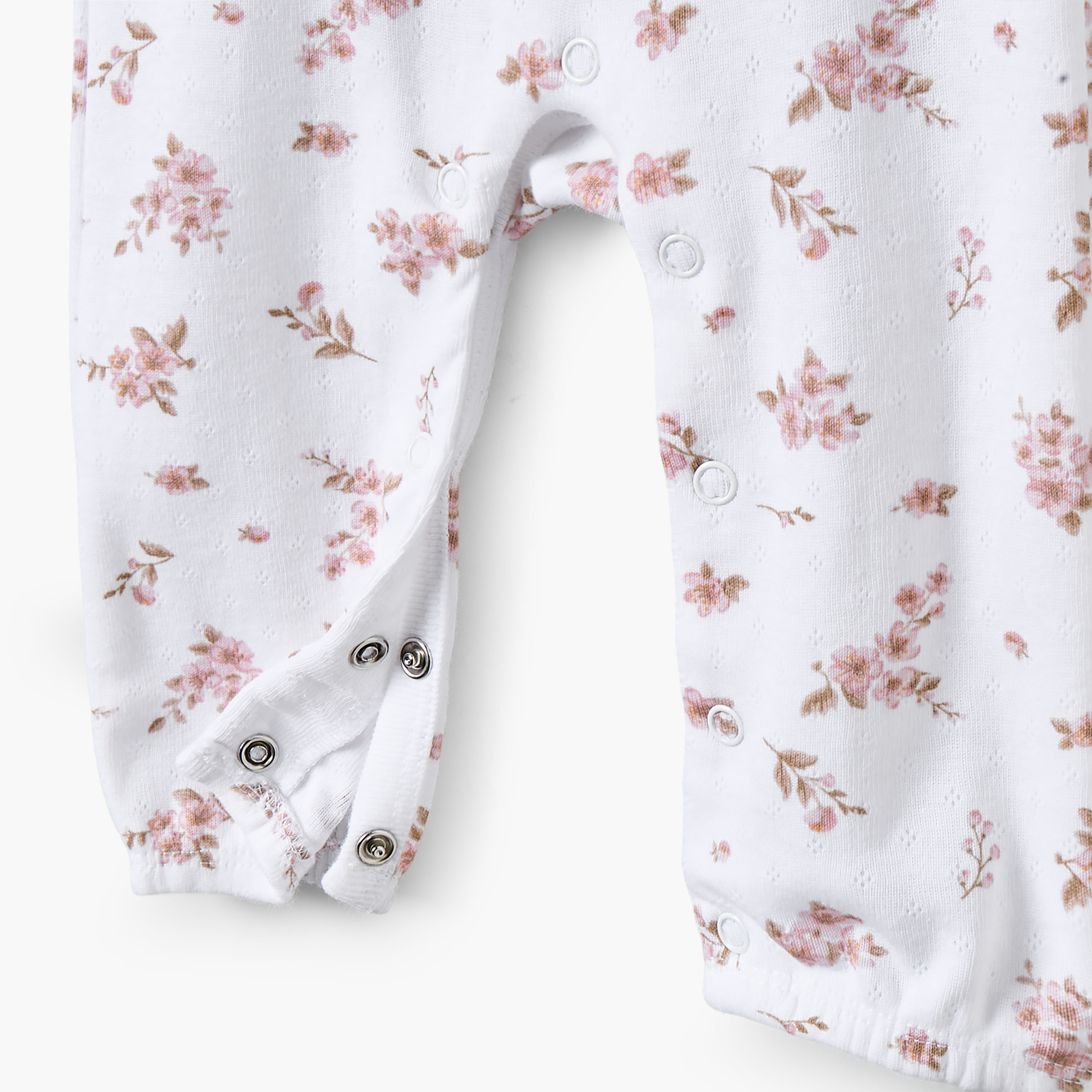 Juniors Cotton Crew Neck Long Sleeves Sleepsuit with Snap Button Closure-baby-girls-clothing-nightwear-sleepsuits-image-4