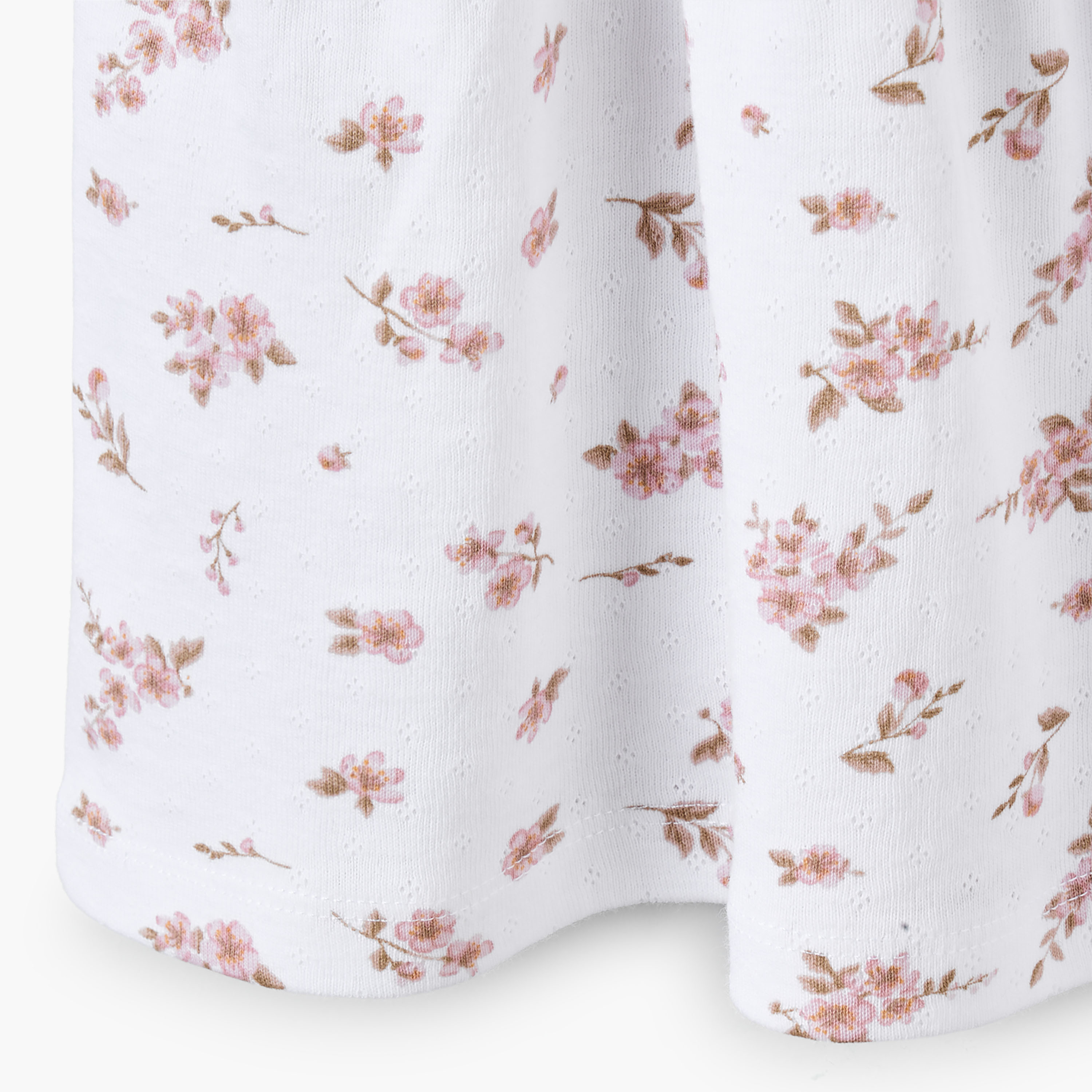 Juniors V-neck Short Sleeves Knee Length A-line Dress with Floral Print-baby-girls-clothing-dressesandjumpsuits-image-5