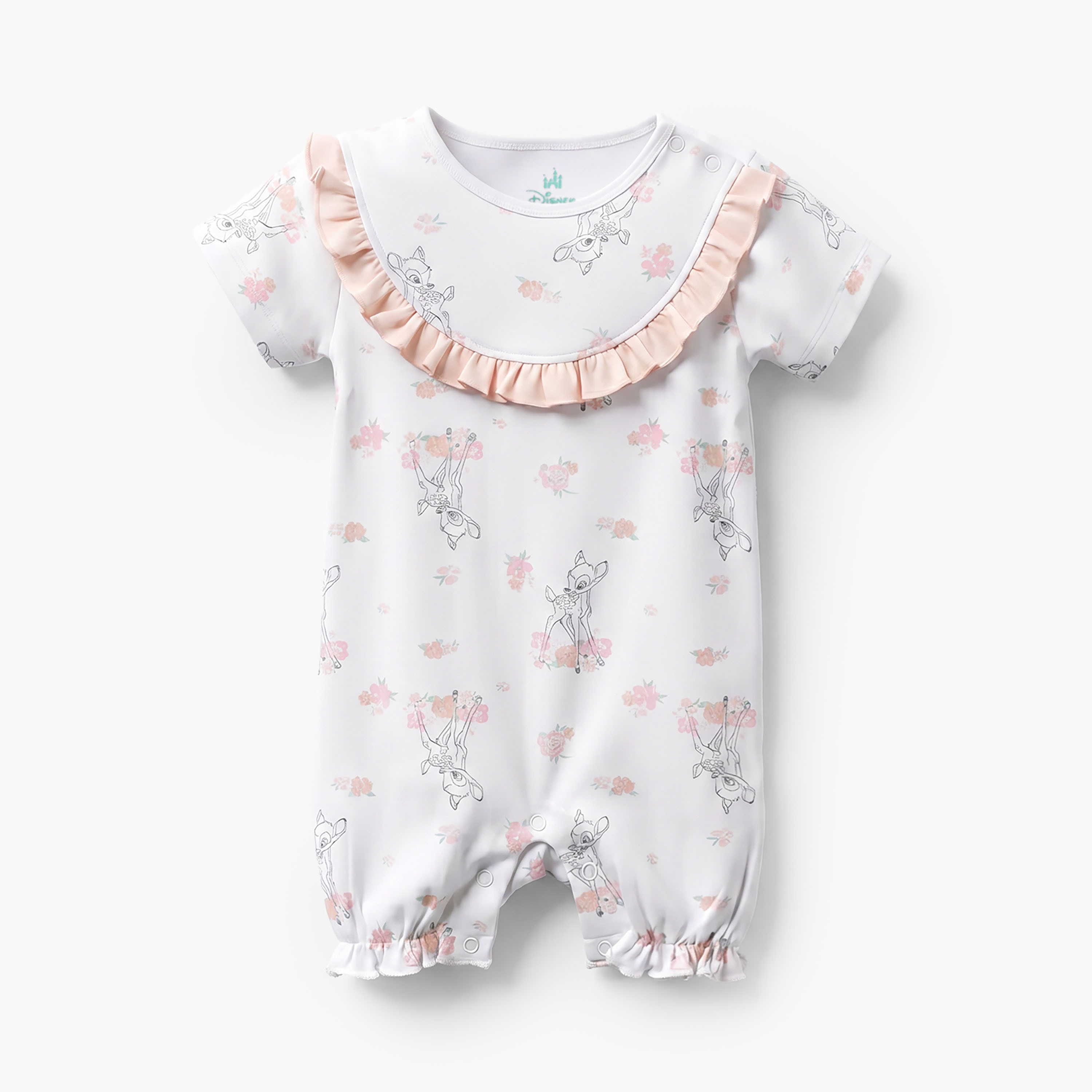 Disney All-Over Bambi Print Romper with Short Sleeves-baby-girls-clothing-rompers-image-1