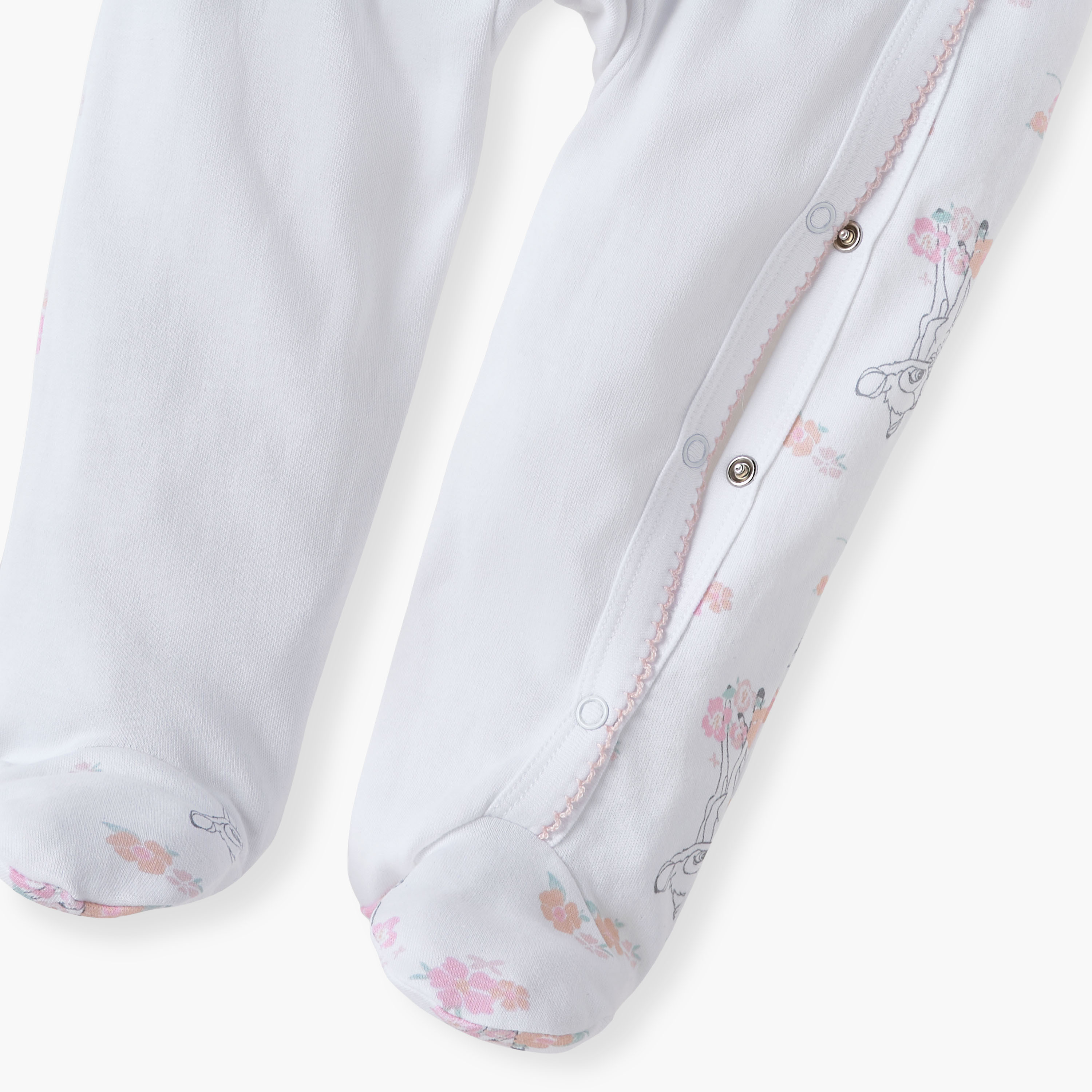 Disney All-Over Bambi Print Closed Feet Sleepsuit with Long Sleeves-baby-girls-clothing-nightwear-sleepsuits-image-4