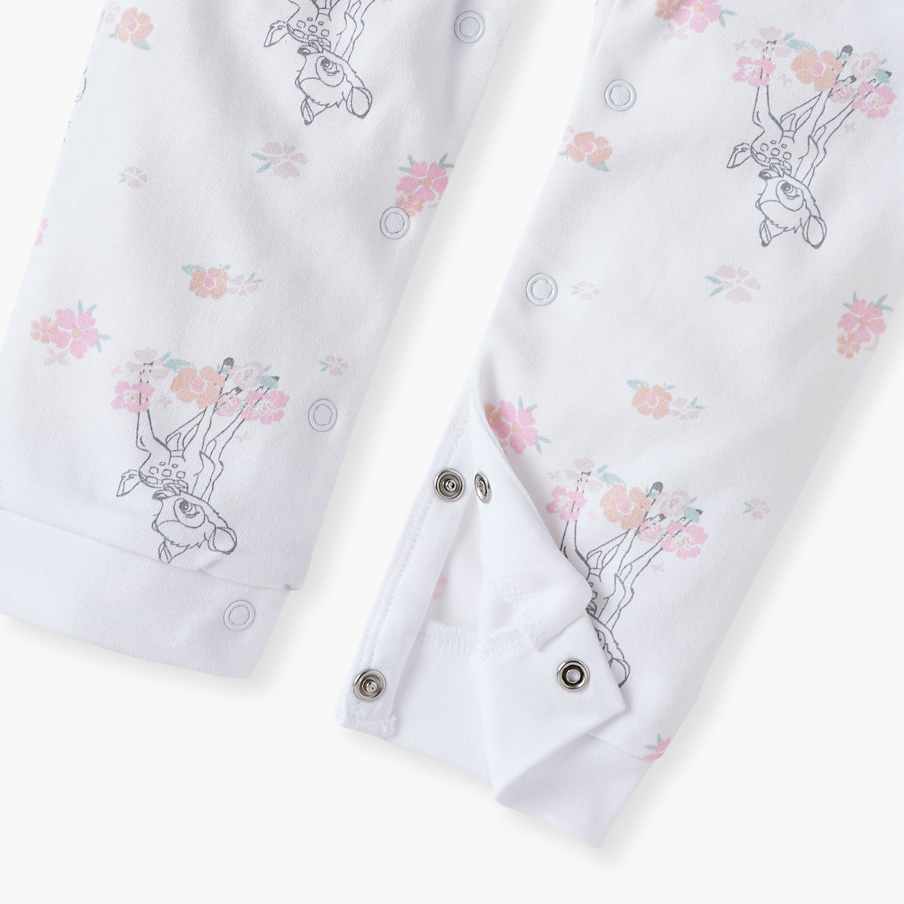 Disney Bambi Print Sleepsuit with Long Sleeves and Ruffle Detail-baby-girls-clothing-nightwear-sleepsuits-image-5