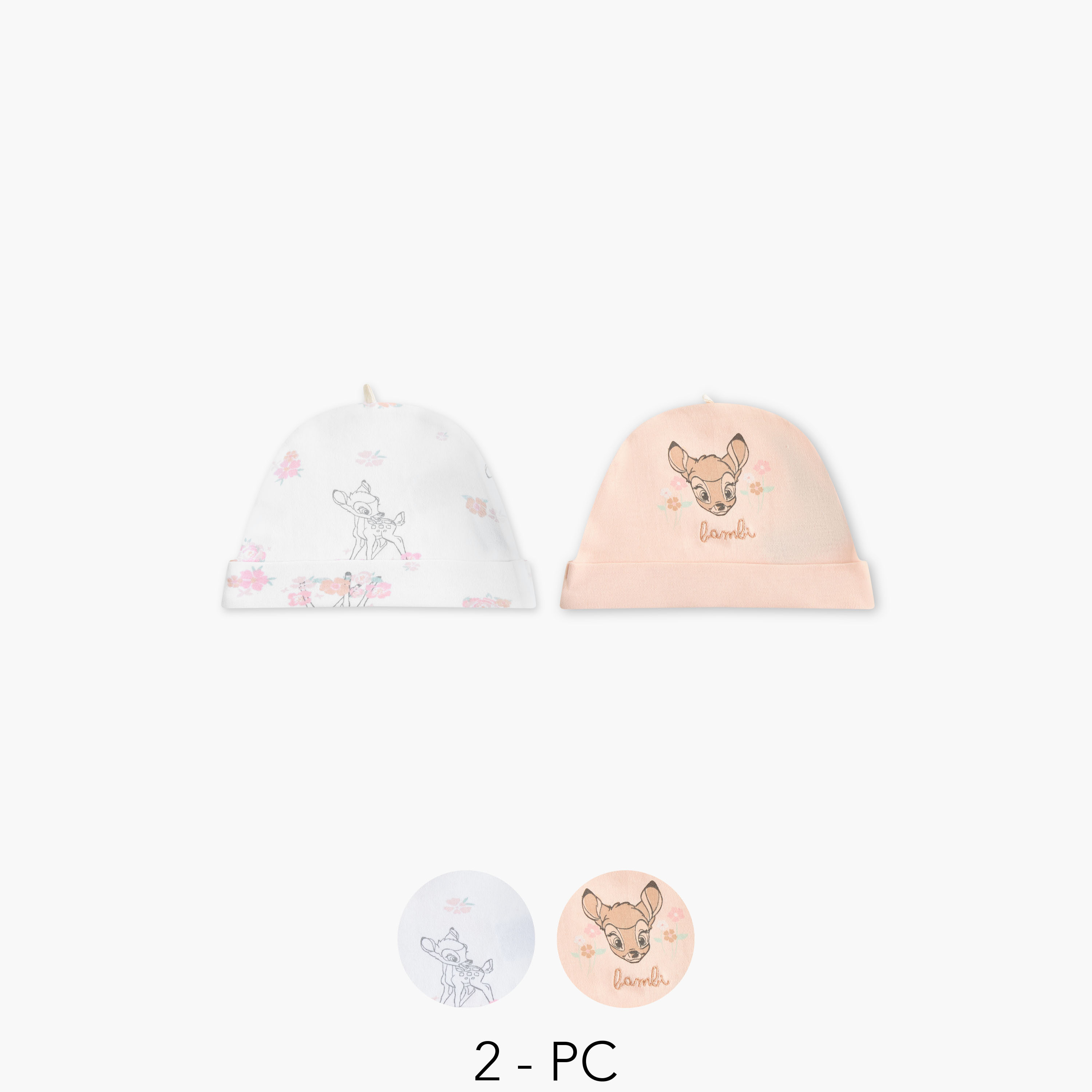 Disney Bambi Print Cap - Set of 2-baby-girls-accessories-caps-image-1