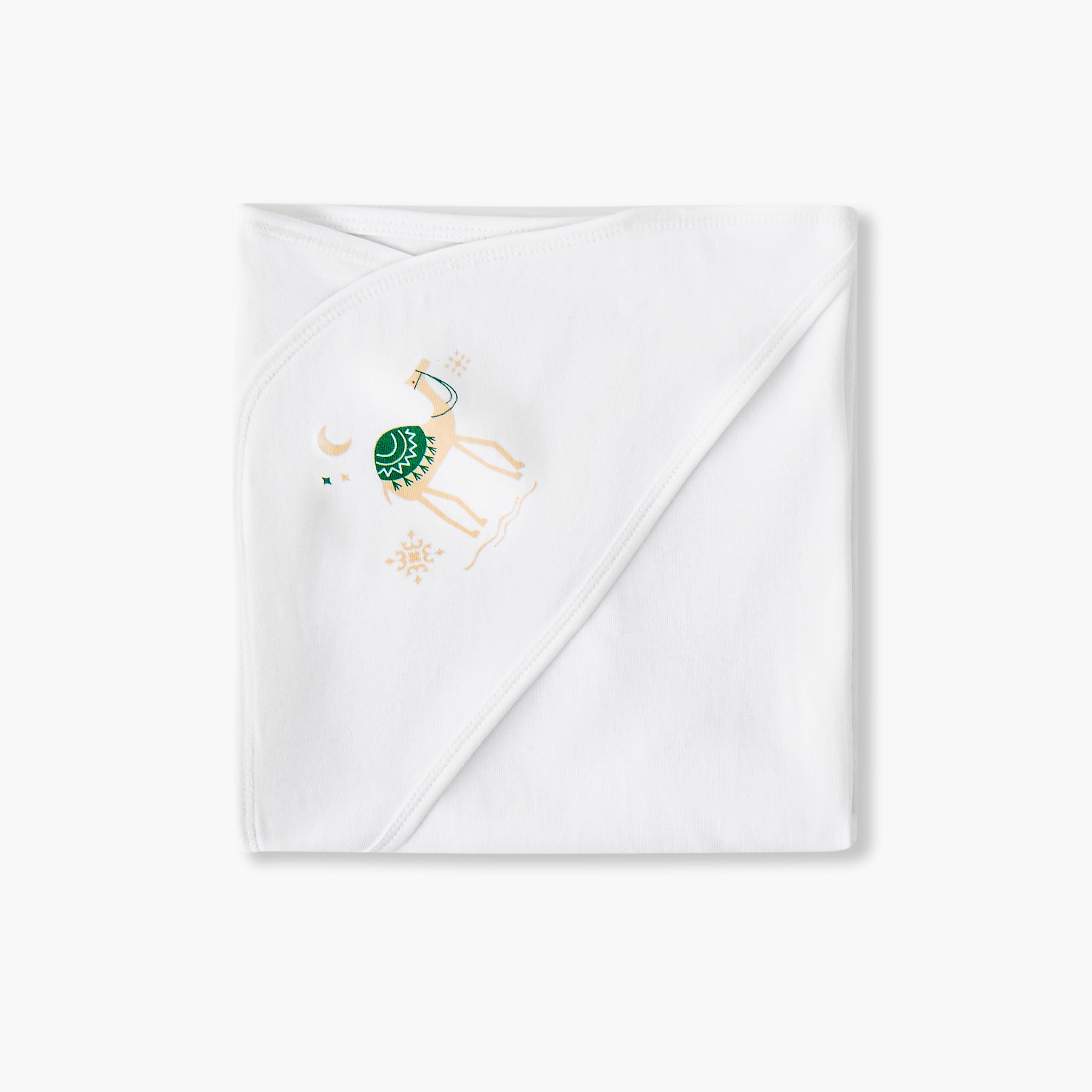 Juniors Baby Receiving Blanket with KSA National Day Print - Cotton-baby-nursery-blanketsandswaddles-receivingblankets-image-3