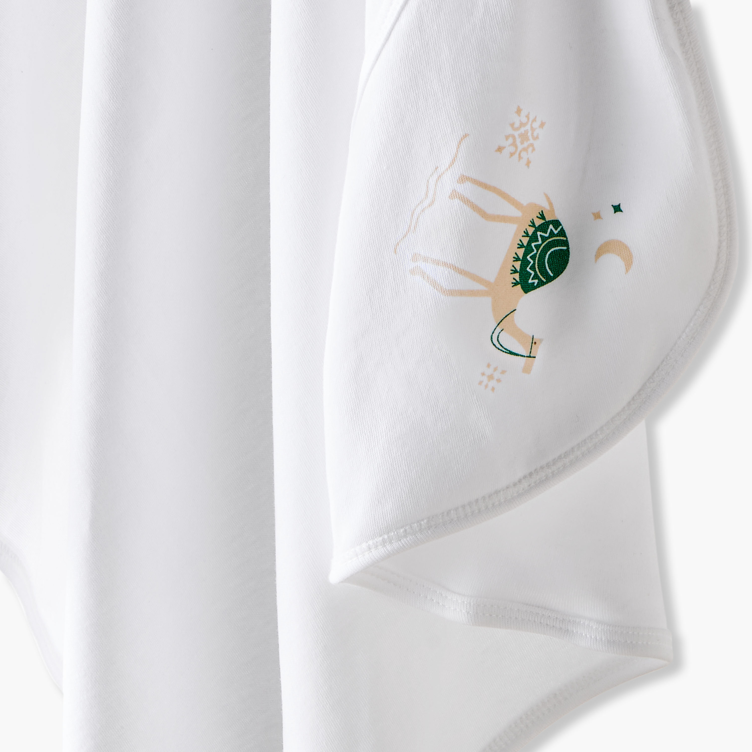 Juniors Baby Receiving Blanket with KSA National Day Print - Cotton-baby-nursery-blanketsandswaddles-receivingblankets-image-4