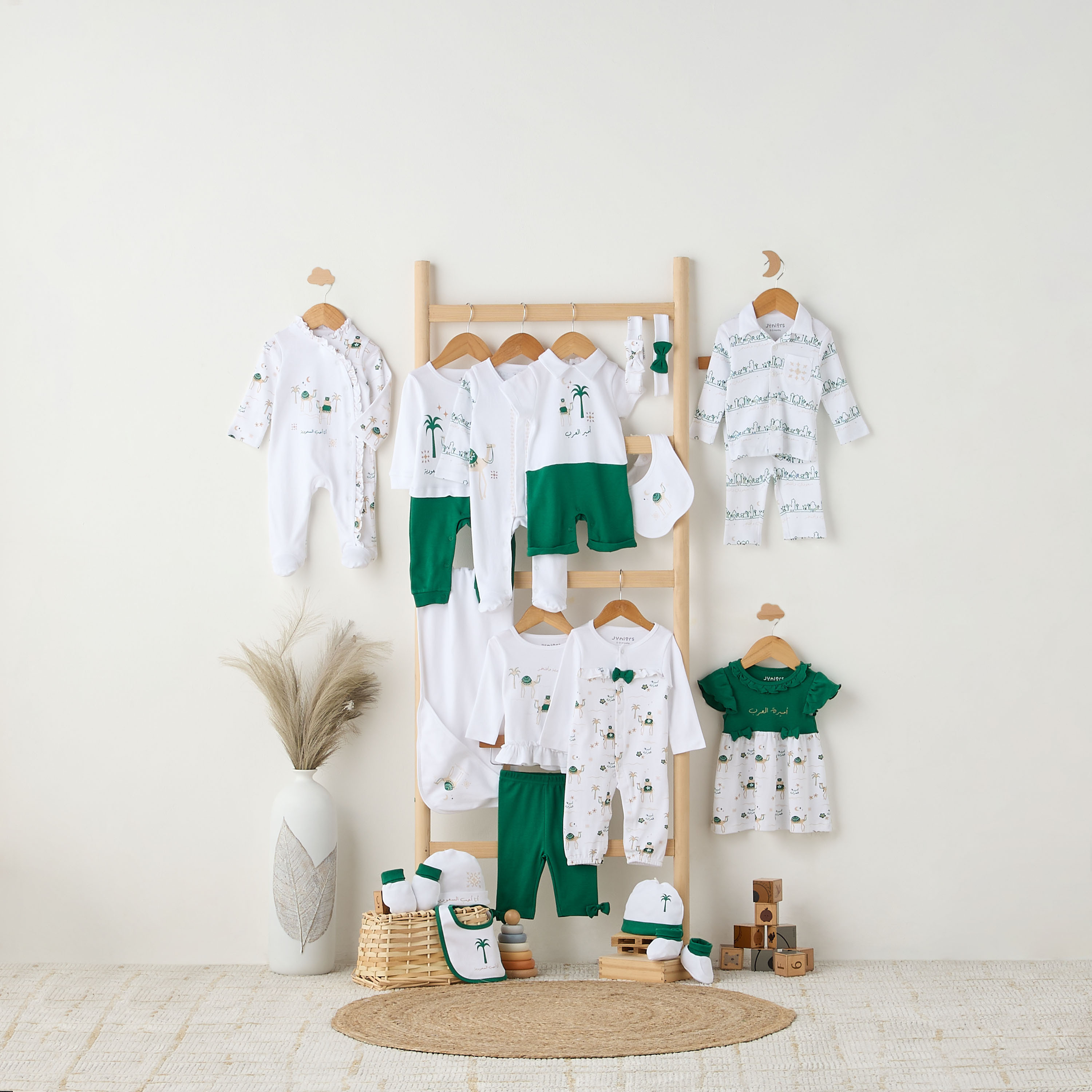 Juniors Baby Receiving Blanket with KSA National Day Print - Cotton-baby-nursery-blanketsandswaddles-receivingblankets-image-6
