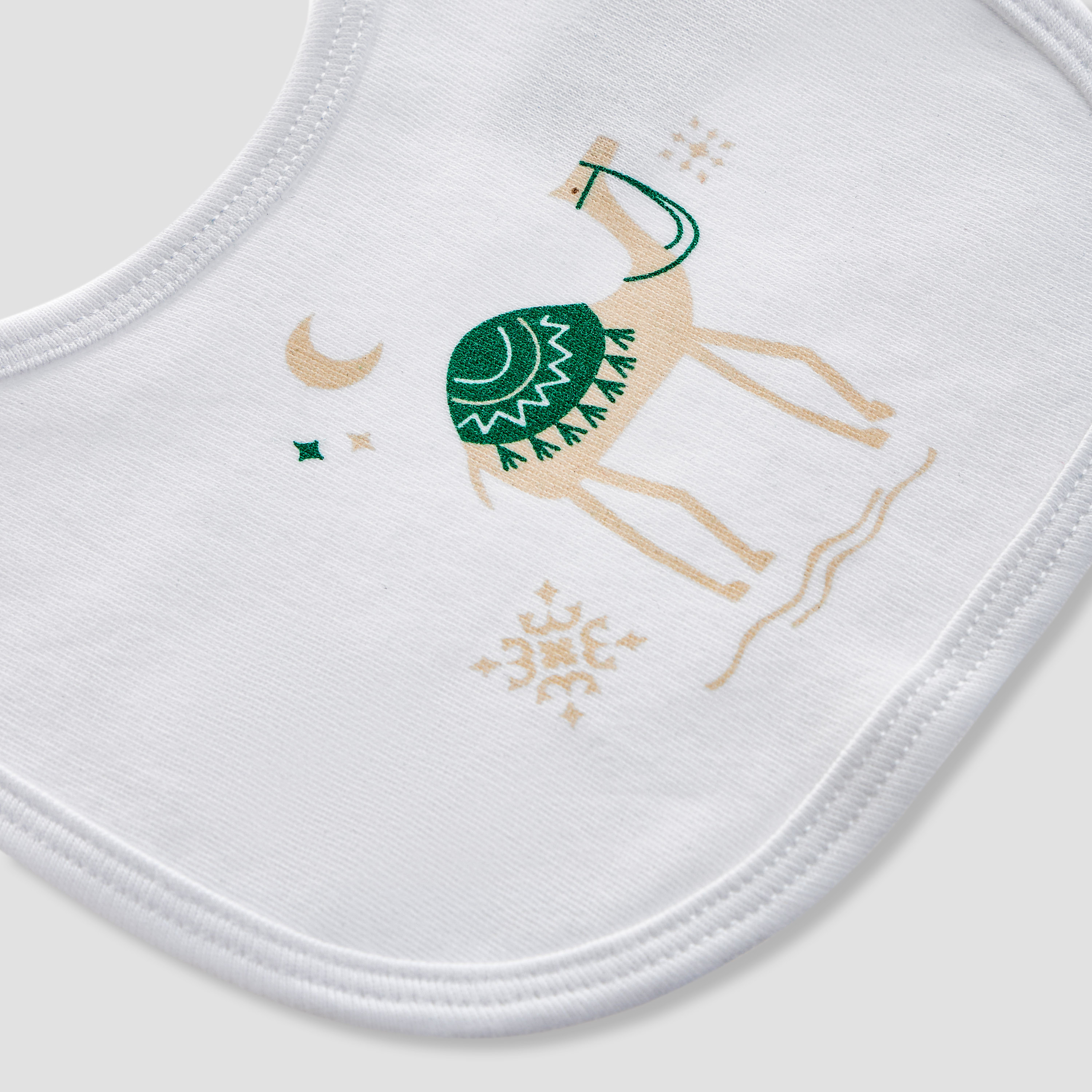 Juniors Camel Print Bib with Snap Button Closure-baby-feeding-bibs-image-3