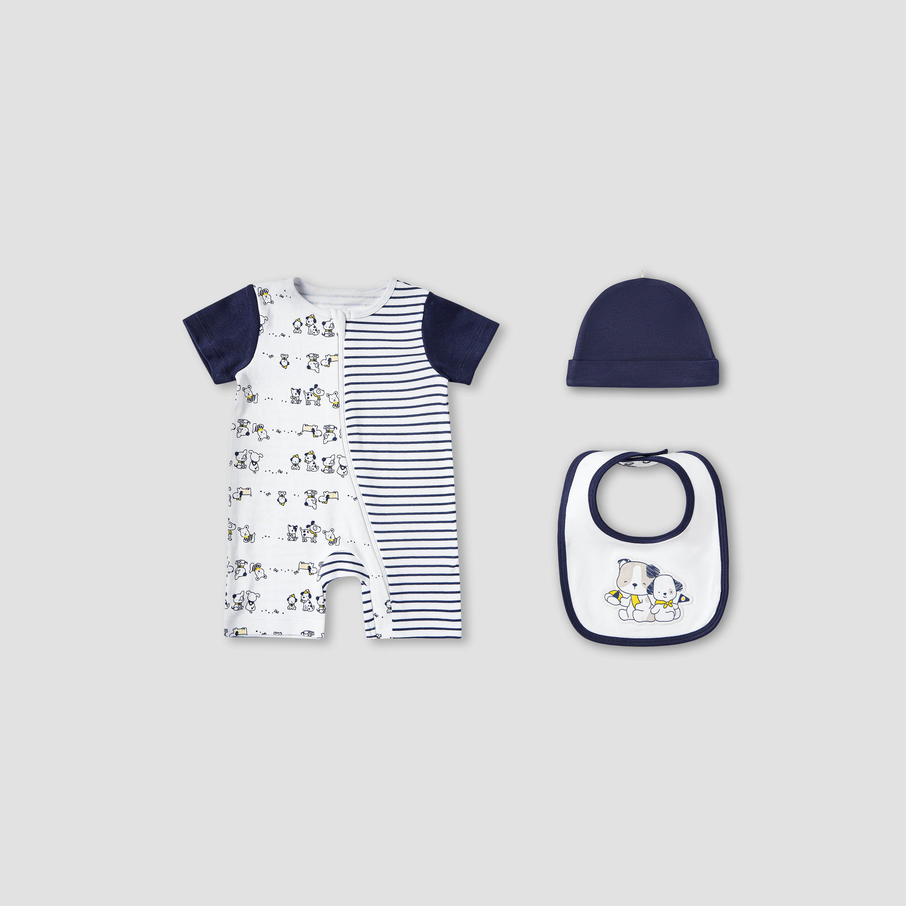 Juniors All-Over Print T-shirt and Pyjama Set-baby-boys-clothing-multipacks-image-1