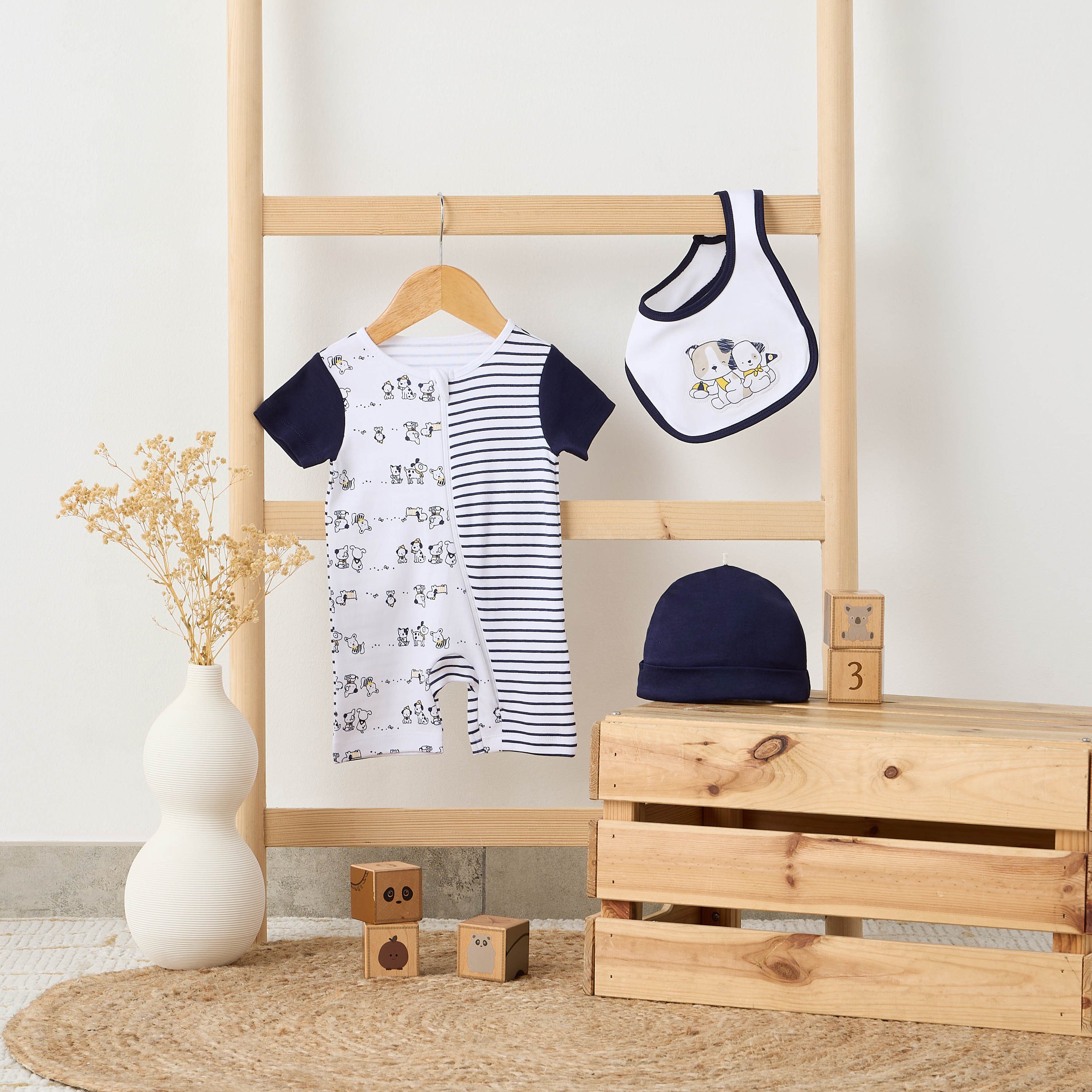 Juniors All-Over Print T-shirt and Pyjama Set-baby-boys-clothing-multipacks-image-8