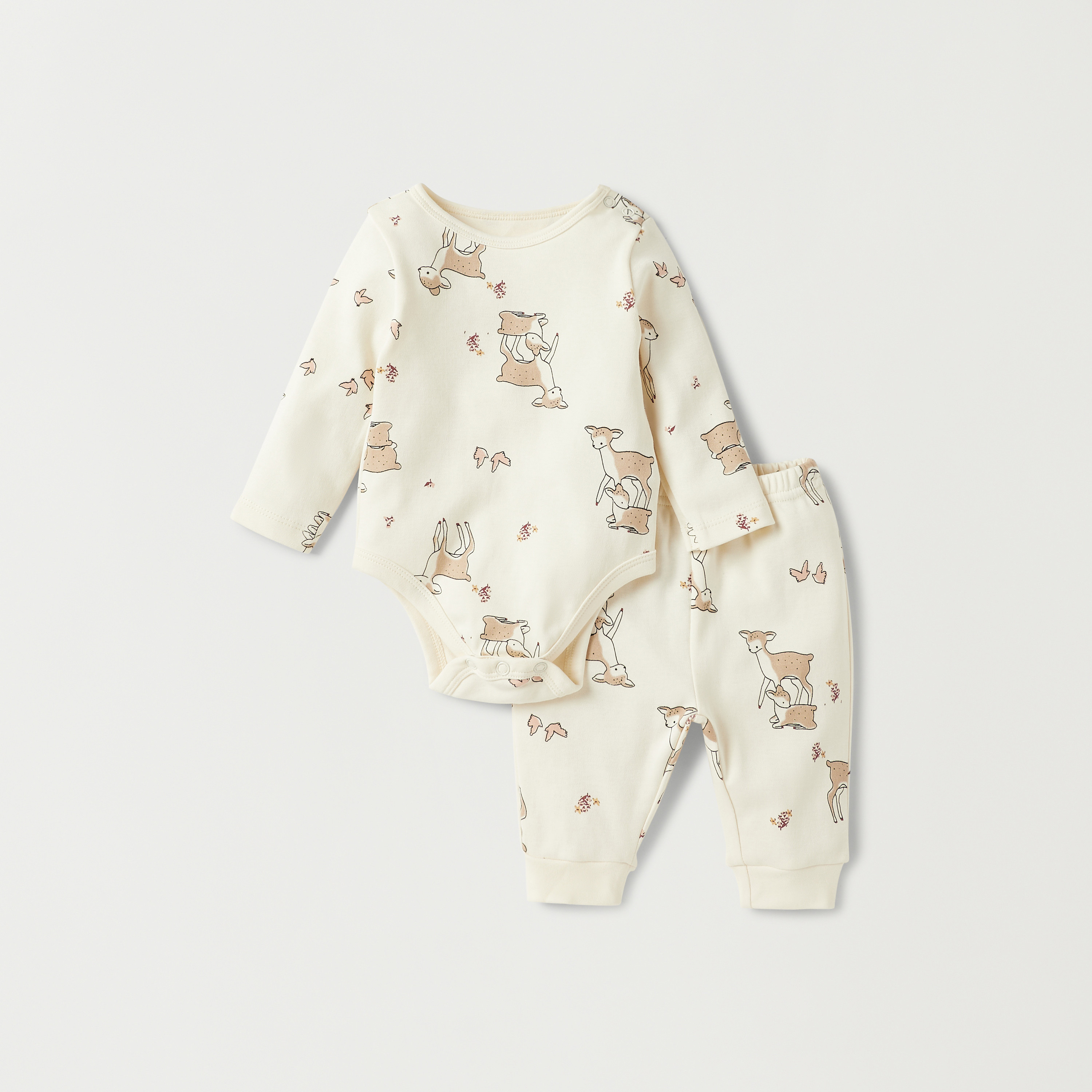Juniors 4-Piece Deer Print Clothing Gift Set-baby-girls-clothing-setsandcoords-image-2