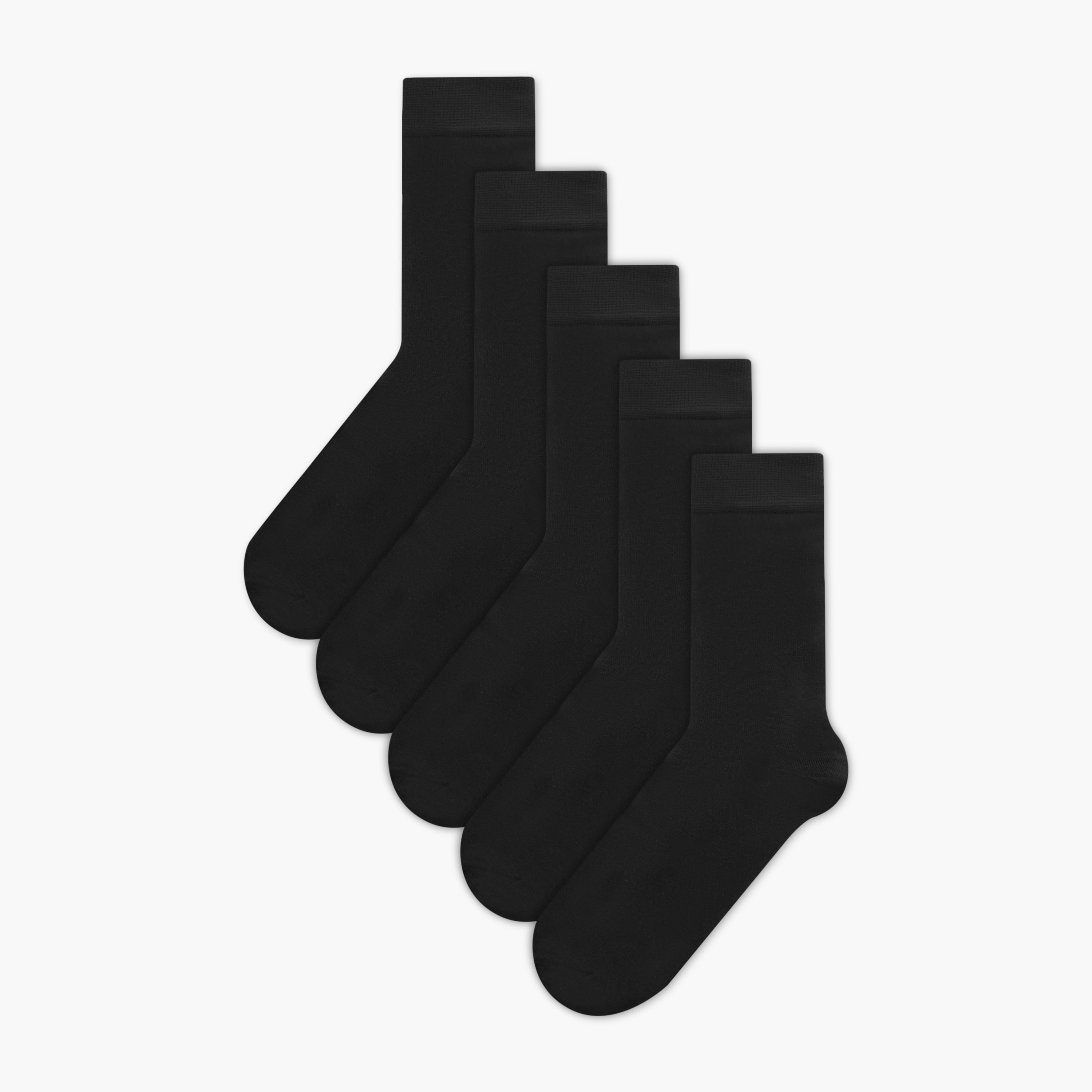 جوارب سادة بطول ربلة الساق من دوتشيني - طقم من 5 أزواج-men-socks-image-1