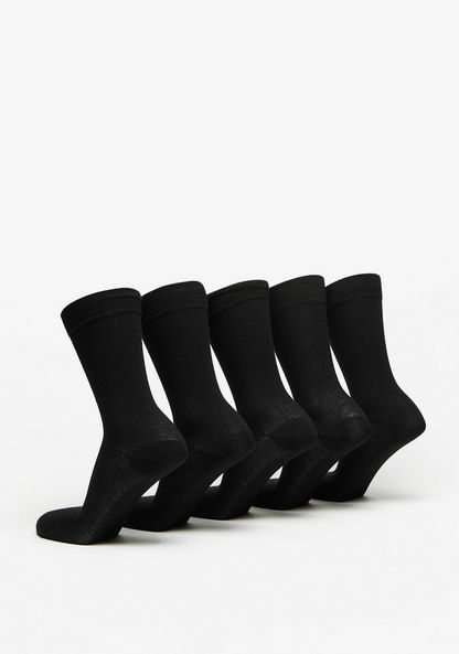 Duchini Solid Crew Length Socks - Set of 5