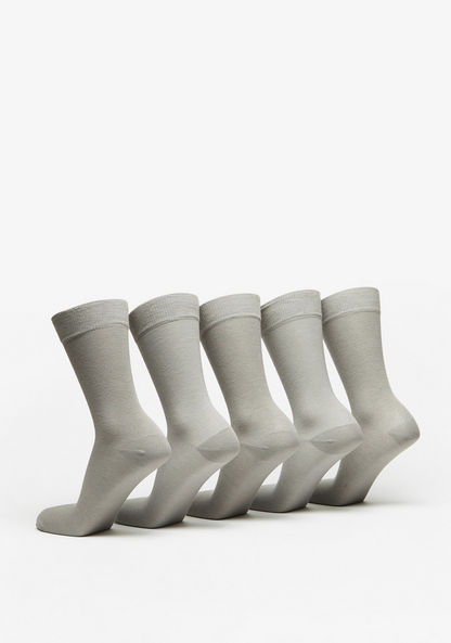 Duchini Solid Crew Length Socks - Set of 5