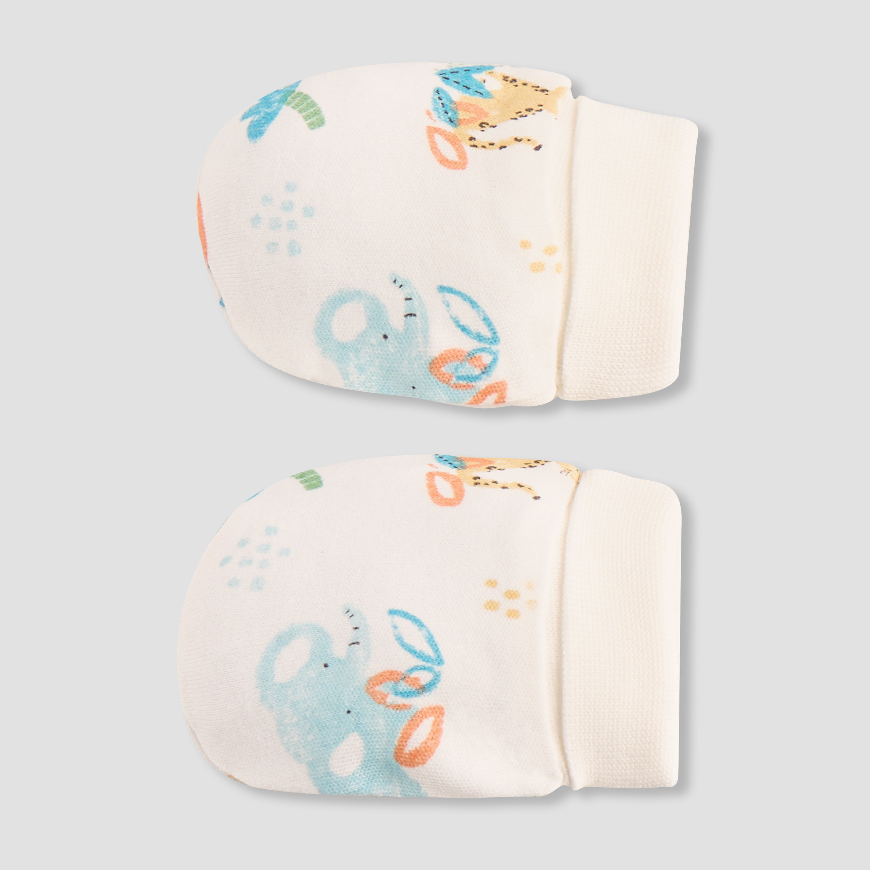 Juniors Printed Mittens and Booties - Set of 4-baby-boys-shoes-booties-image-5
