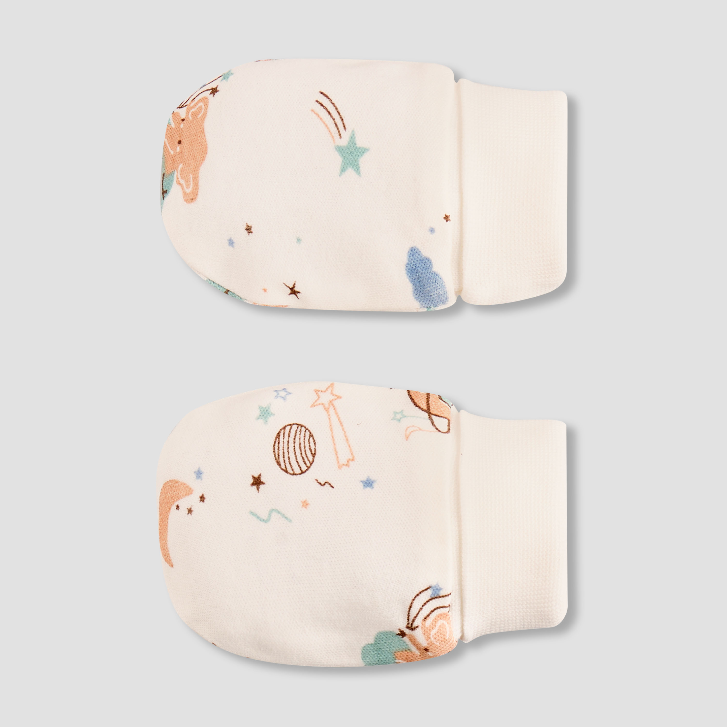 Juniors Printed Mittens and Booties - Set of 4-baby-boys-shoes-booties-image-5