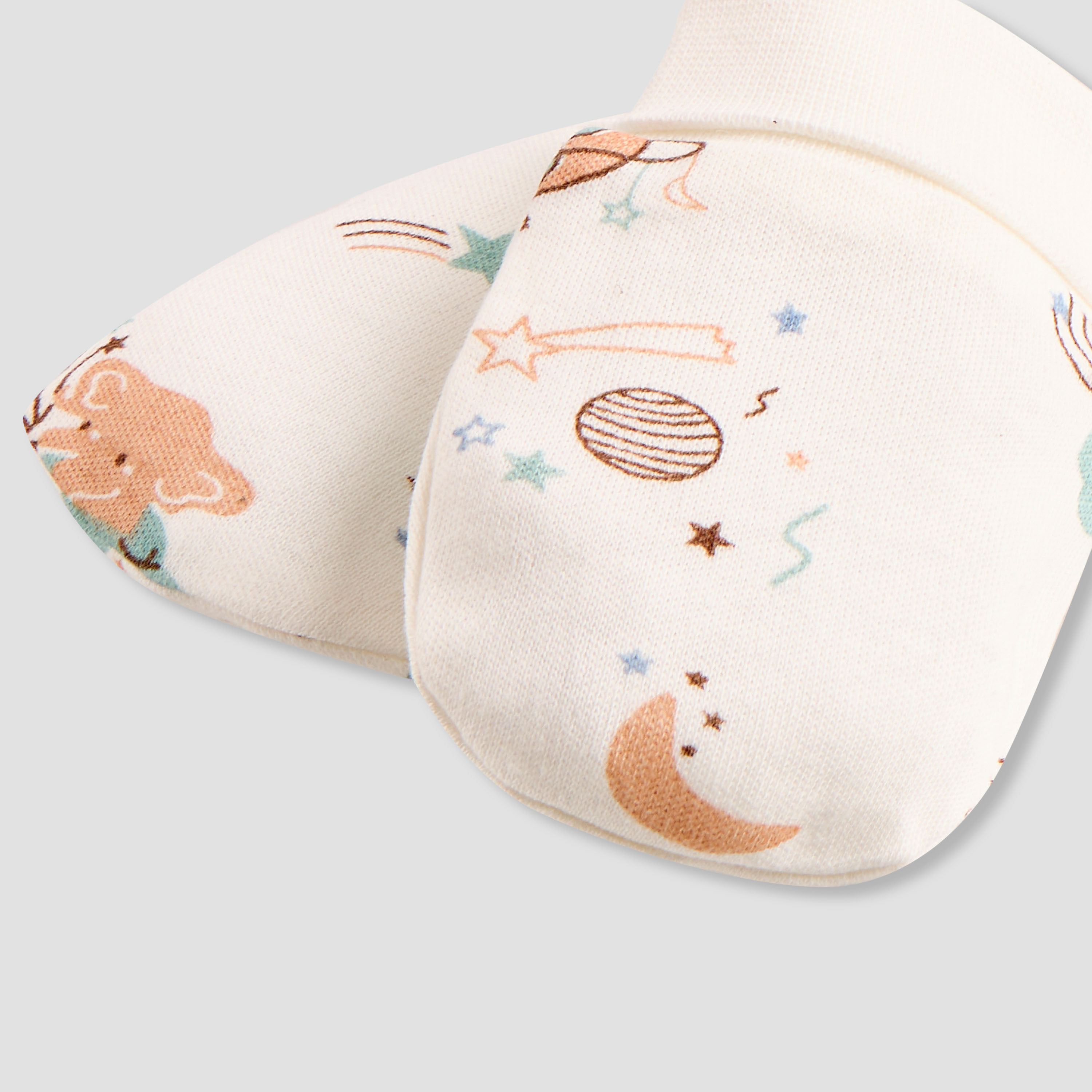 Juniors Printed Mittens and Booties - Set of 4-baby-boys-shoes-booties-image-8