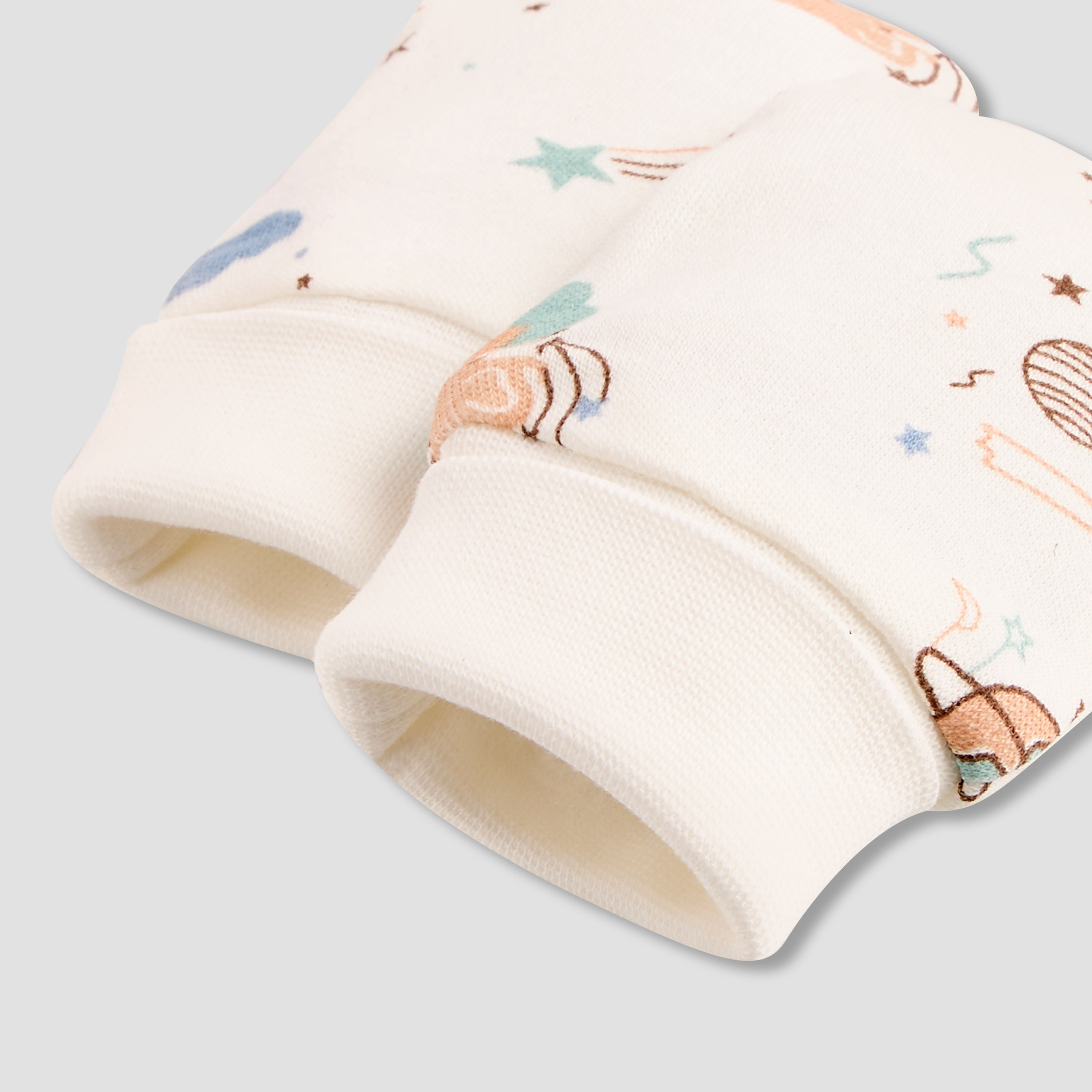Juniors Printed Mittens and Booties - Set of 4-baby-boys-shoes-booties-image-9