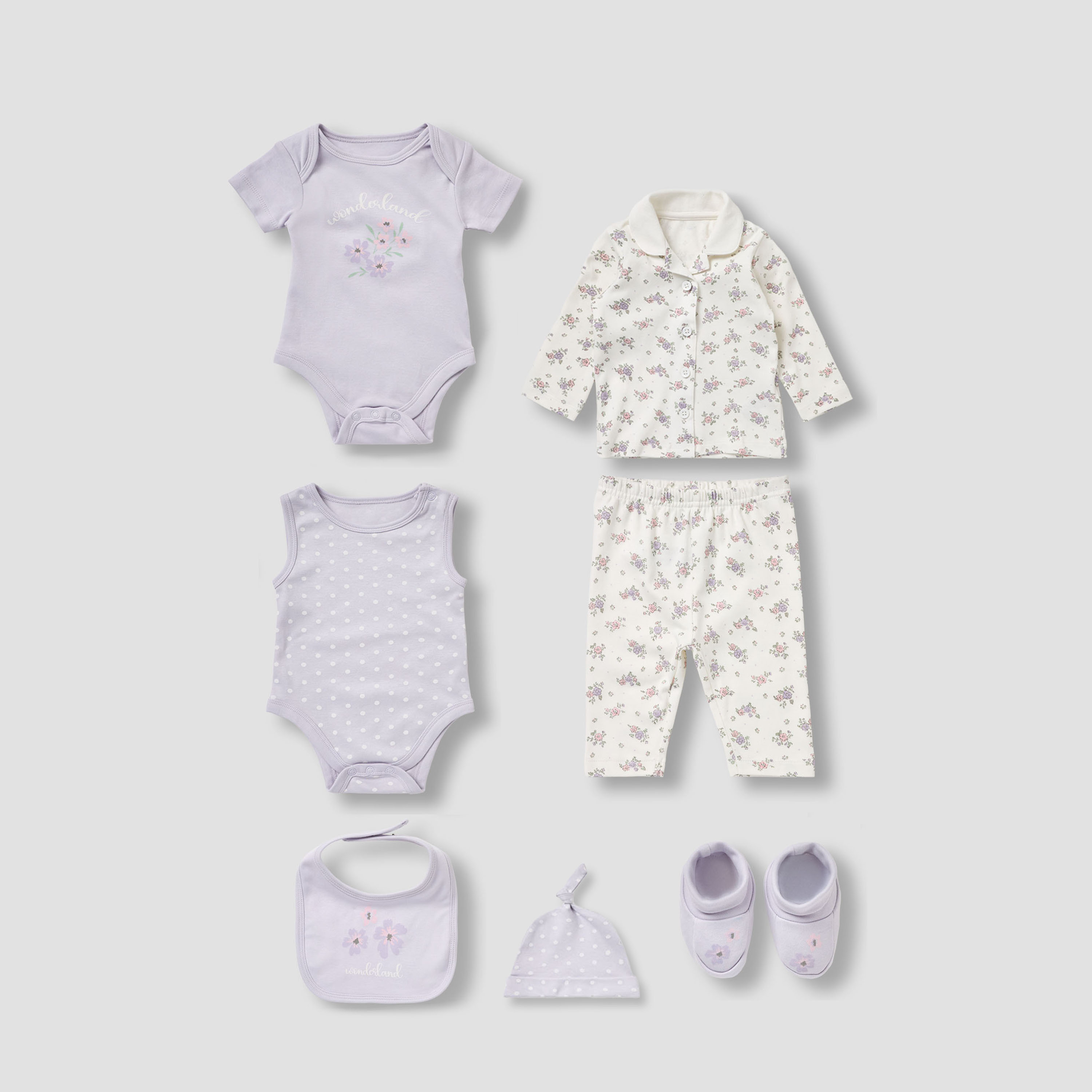 Set of 8 Juniors Clothing Gift Set with Snap Button Closure-baby-girls-clothing-setsandcoords-image-2
